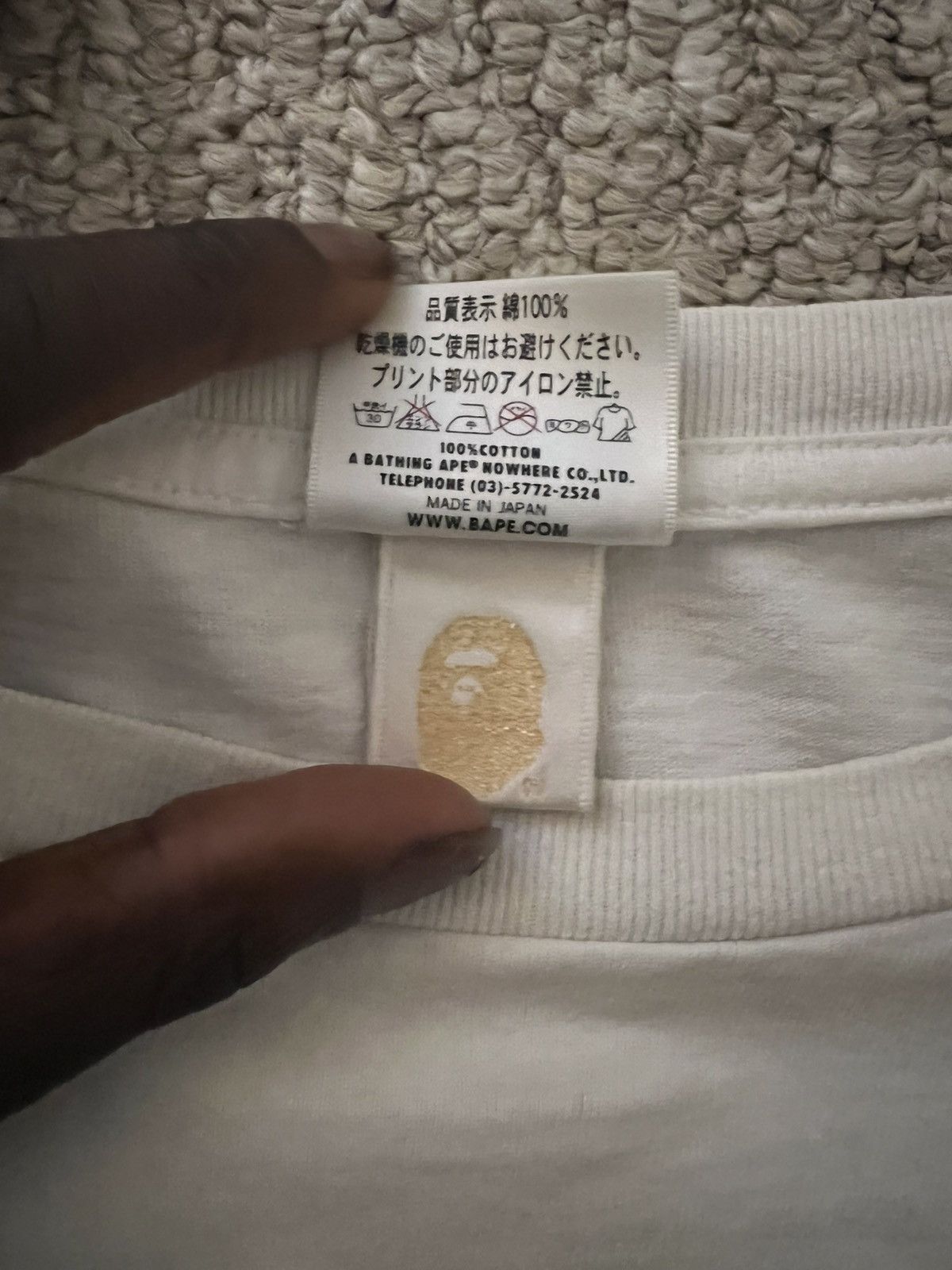 Bape BAPE A Bathing Ape College Tee White Size US XL / EU 56 / 4 - 3 Thumbnail