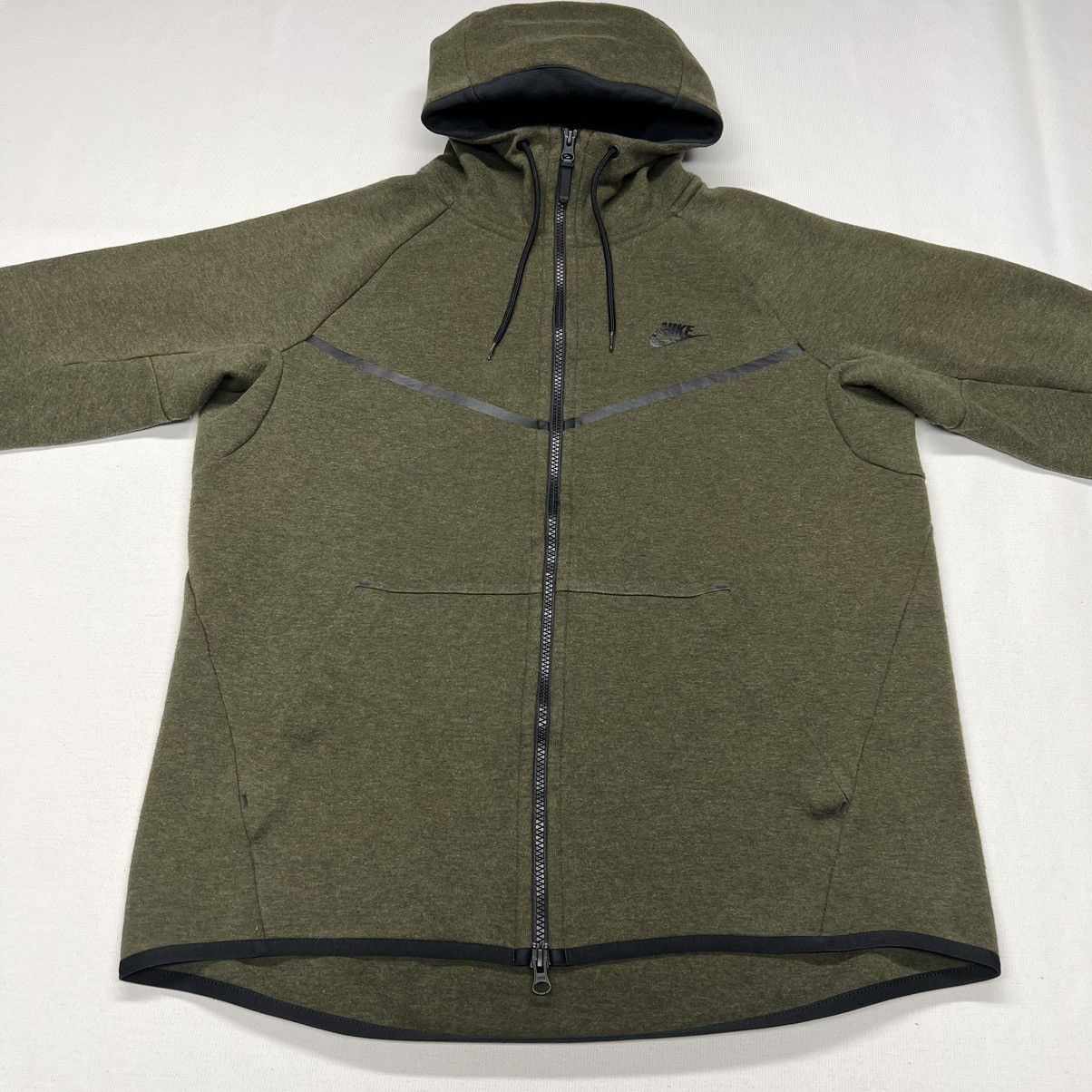 Nike Nike Tech Fleece Sweatshirt Hoodie Olive Green Pine Full Zip Size US L / EU 52-54 / 3 - 2 Thumbnail