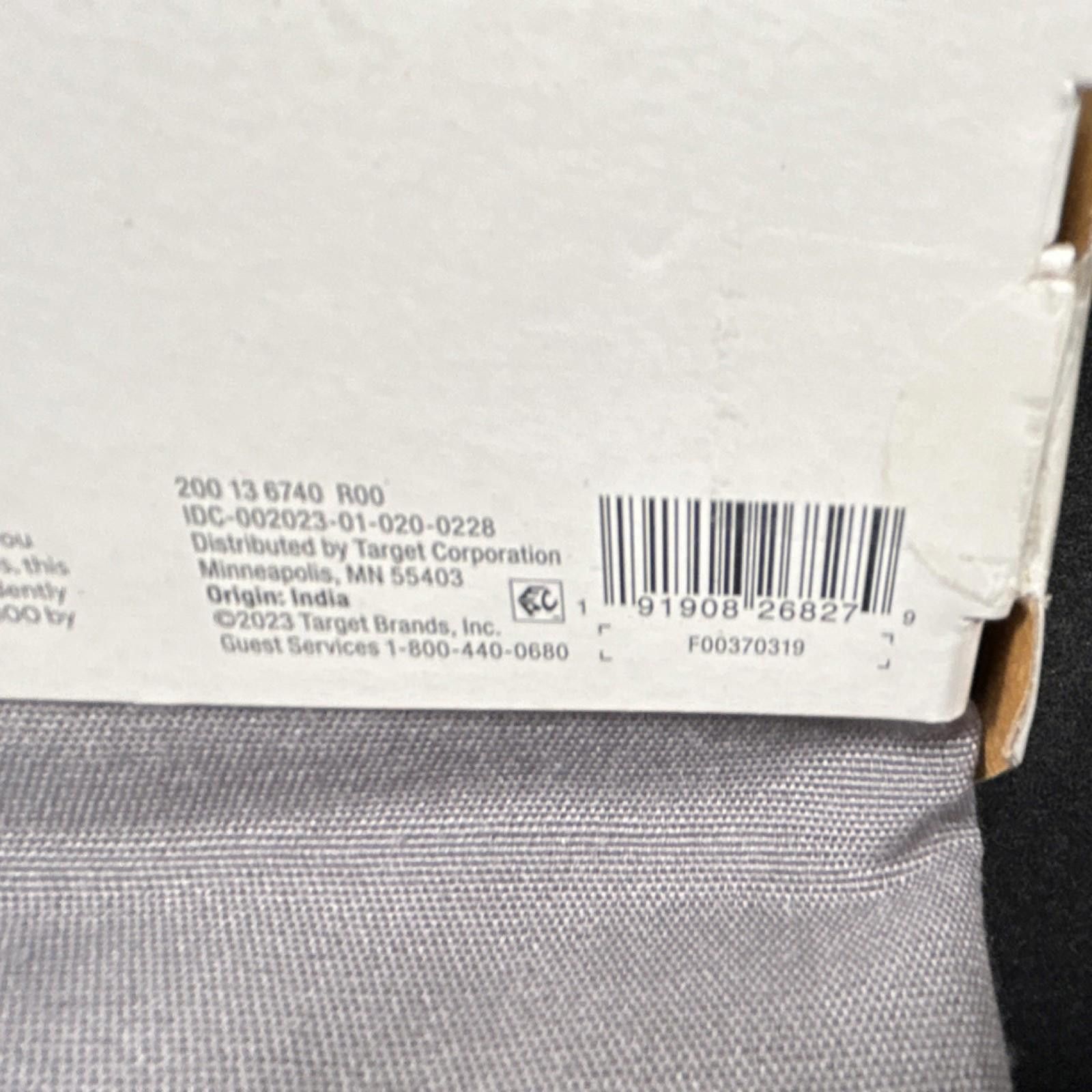 Other Threshold 70" Round Tablecloth Gray Cotton Polyester Machine Size ONE SIZE - 3 Thumbnail
