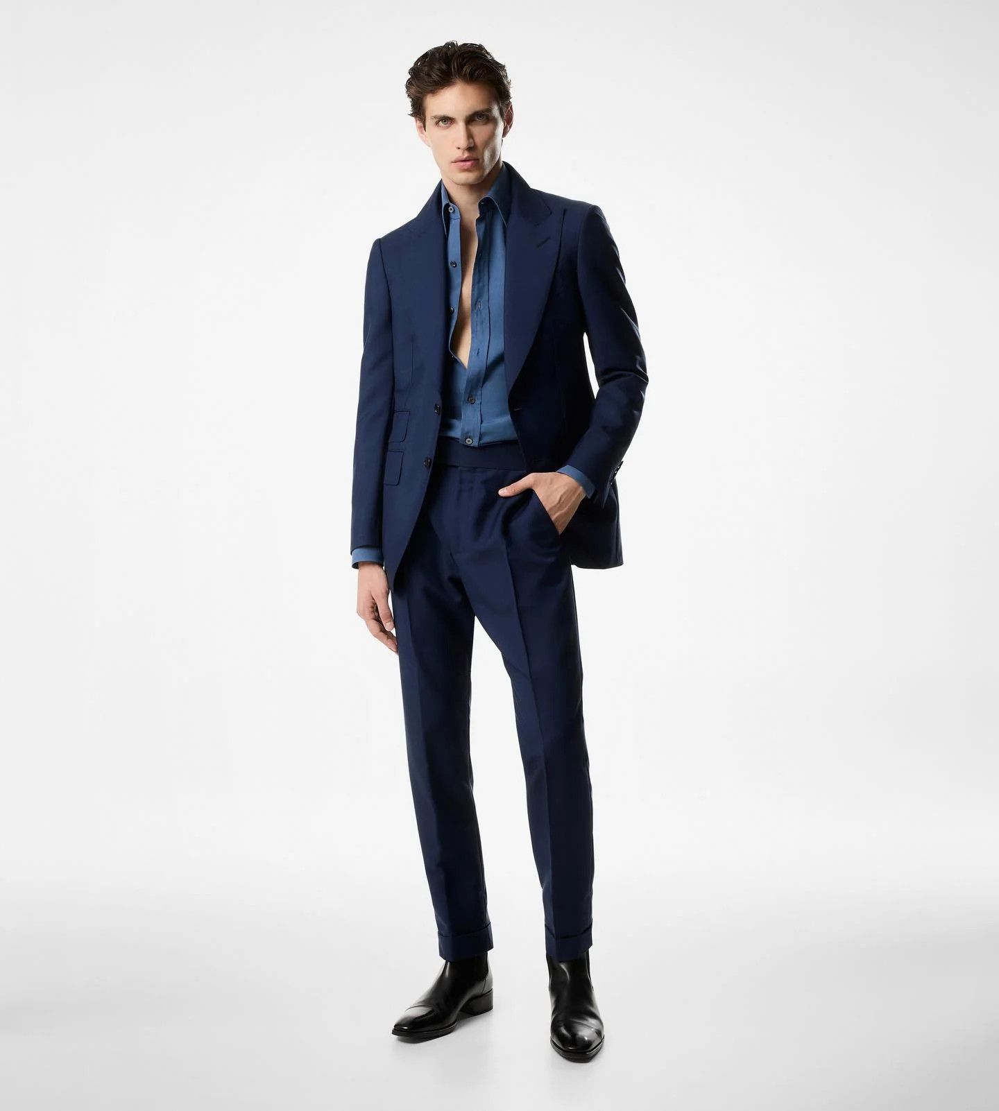 Tom Ford o1w1db10125 2LEP01 Shelton Suit in Blue Size US L / EU 52-54 / 3 - 2 Thumbnail
