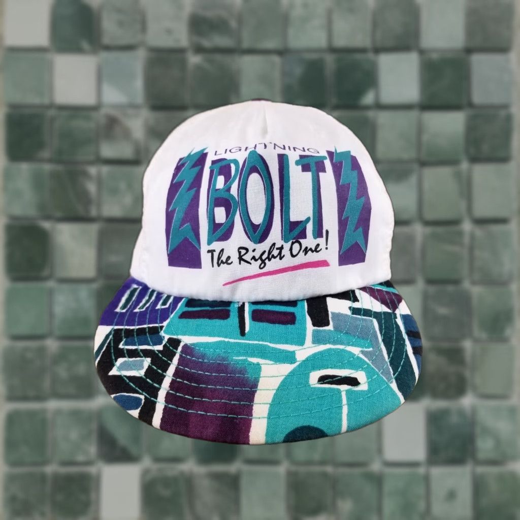 Vintage VINTAGE Lightning Bolt SURF SURFING SKATEBOARD SNAPBACK HAT Size ONE SIZE - 1 Thumbnail