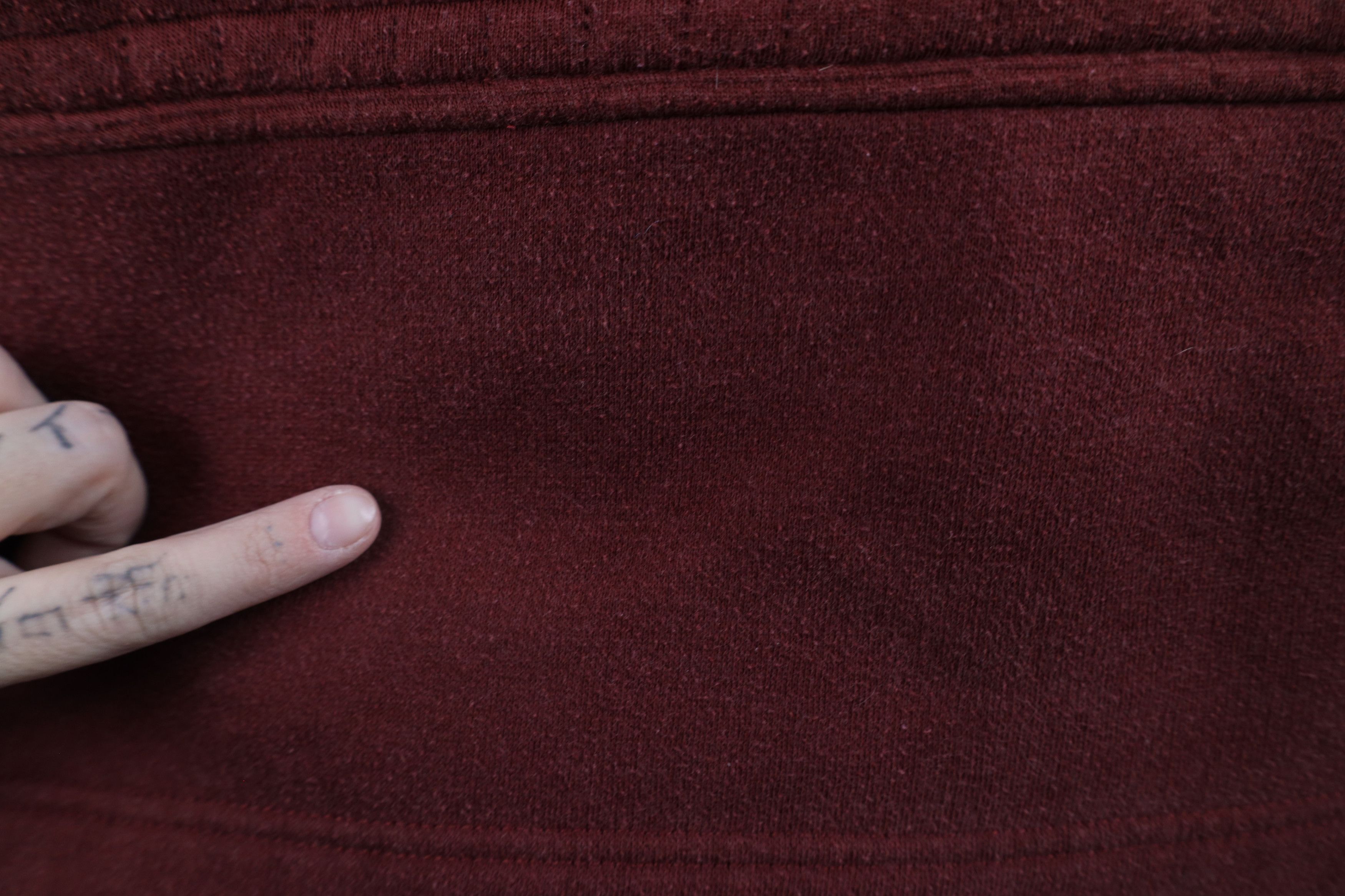 Vintage Vintage 90s Streetwear Henley Collared Sweatshirt Red Size L / US 10 / IT 46 - 5 Thumbnail