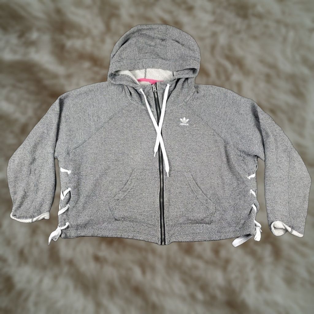 Adidas Adidas Full Zip Hoodie Womens XS Gray Sweatshirt Classic Sports Size XS / US 0-2 / IT 36-38 - 1 Thumbnail