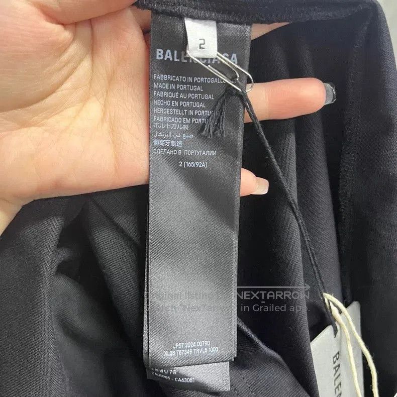 Balenciaga Balenciaga Paris Crystal Logo Black T-Shirt. Size US S / EU 44-46 / 1 - 5 Thumbnail