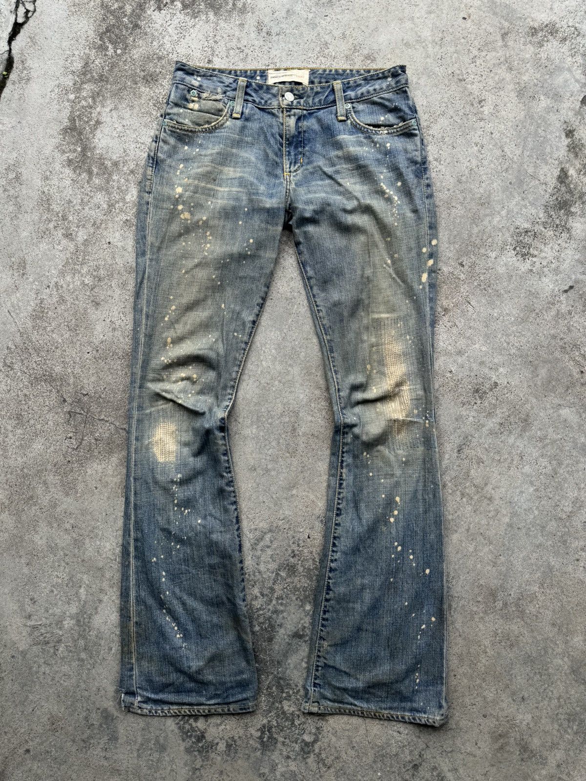 Paper Denim & Cloth Vintage flared bootcut acid wash distressed jeans Size 26" / US 2 / IT 38 - 3 Thumbnail