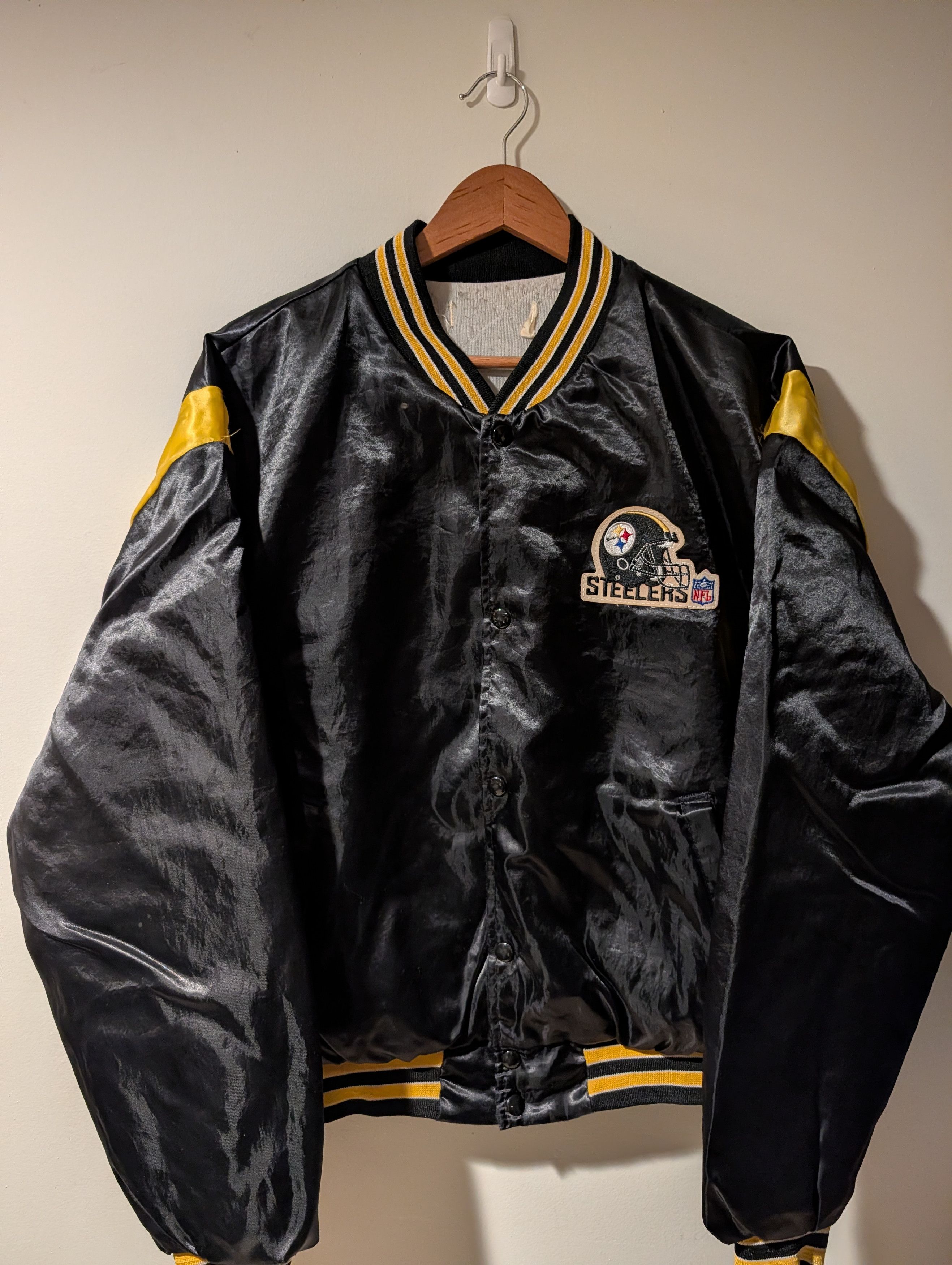 Chalk Line Vtg Pittsburgh Steelers Satin Bomber Jacket NFL Chalk Line Size US XL / EU 56 / 4 - 1 Thumbnail