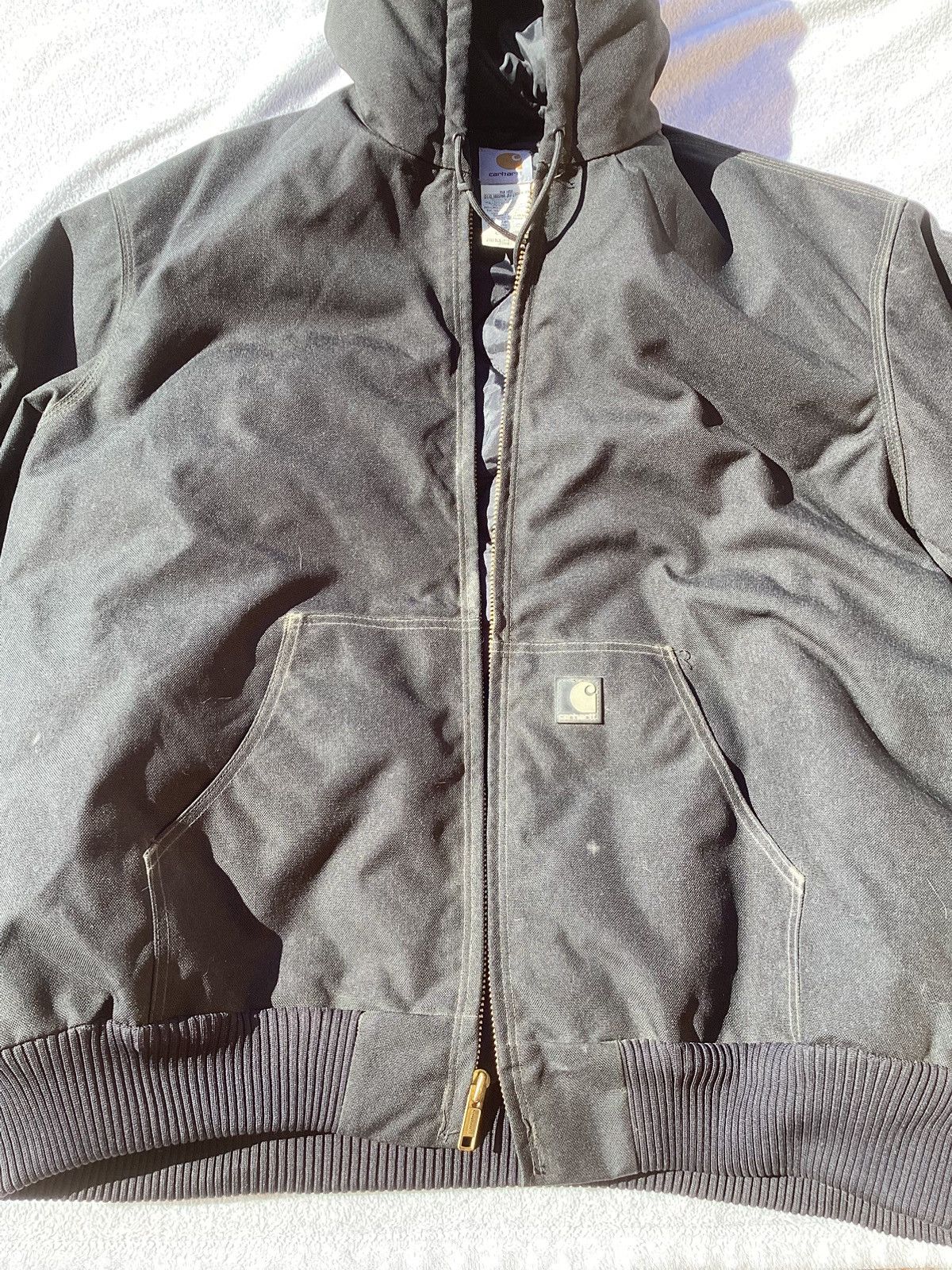 Carhartt Vintage 90s/2003 Carhartt workwear hoodie zip up overcoat Size US XXL / EU 58 / 5 - 3 Thumbnail