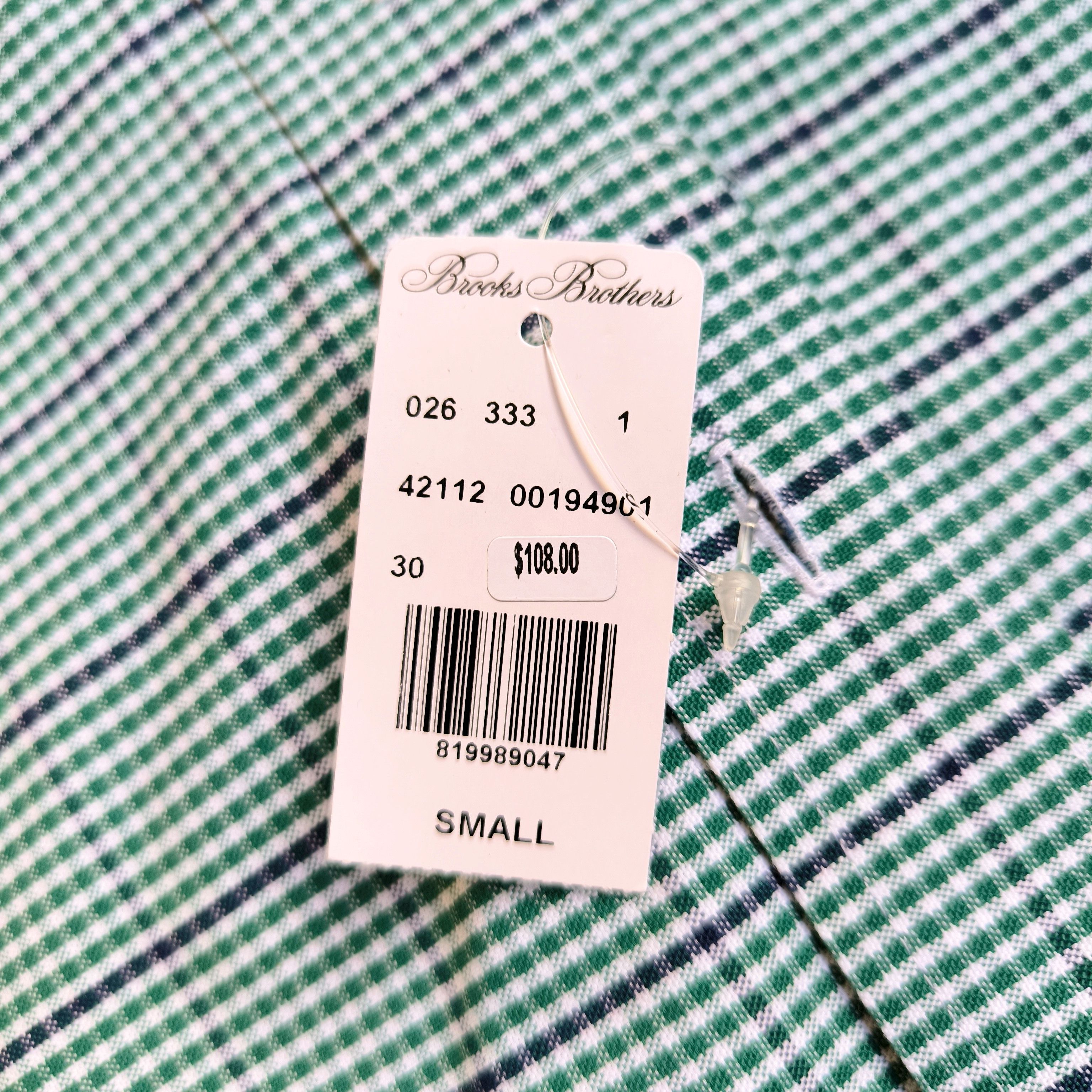 Brooks Brothers Brooks Brothers Madison Fit Green Check Oxford Shirt NWT Size US S / EU 44-46 / 1 - 4 Thumbnail