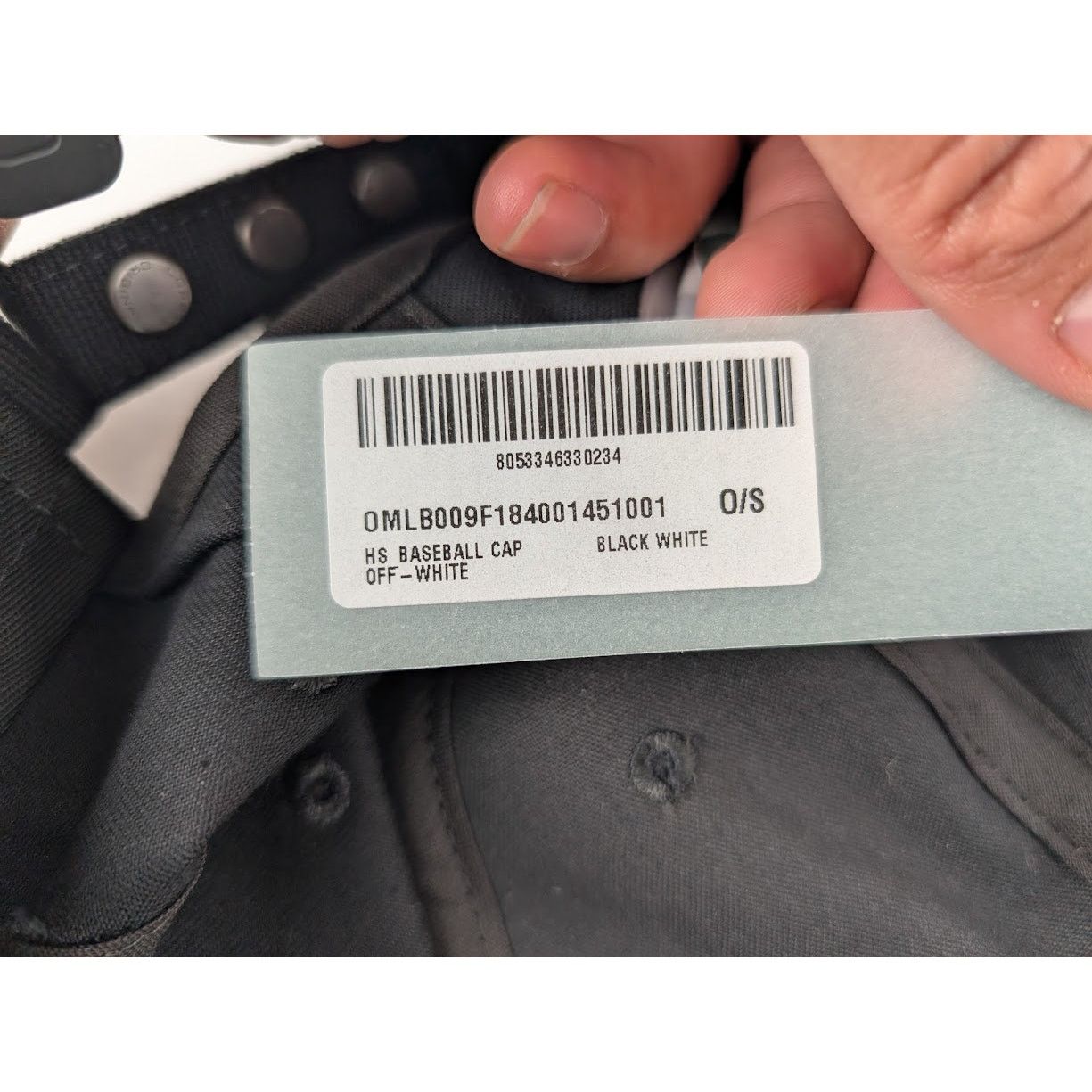 Off-White o1rshd1 Size: OS / Baseball Cap in Black / White Size ONE SIZE - 11 Thumbnail