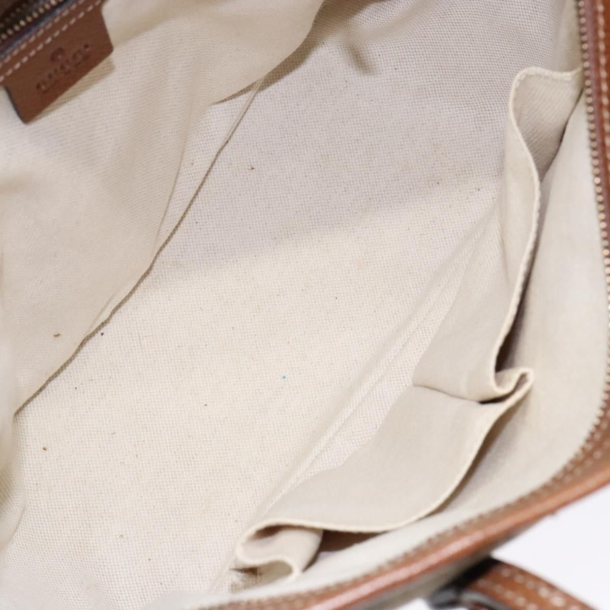 Gucci GUCCI GG Canvas Hand Bag Beige Gold Size ONE SIZE - 18 Thumbnail