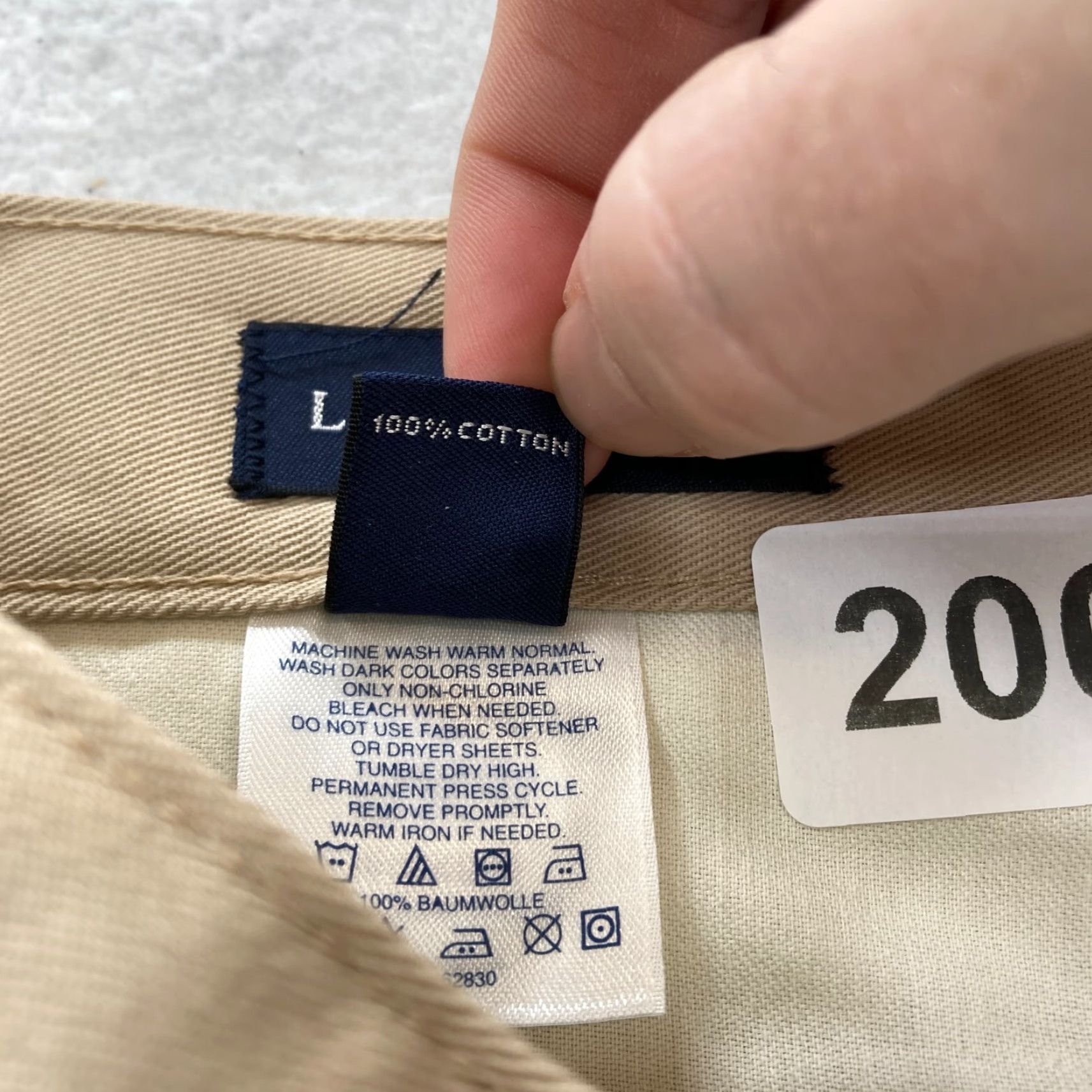 Lands' End Lands' End Khaki Pants Mens 36x33 Beige Flat Front Tapered Leg Mid Rise Casual Pants Mens Size US 36 / EU 52 - 5 Thumbnail