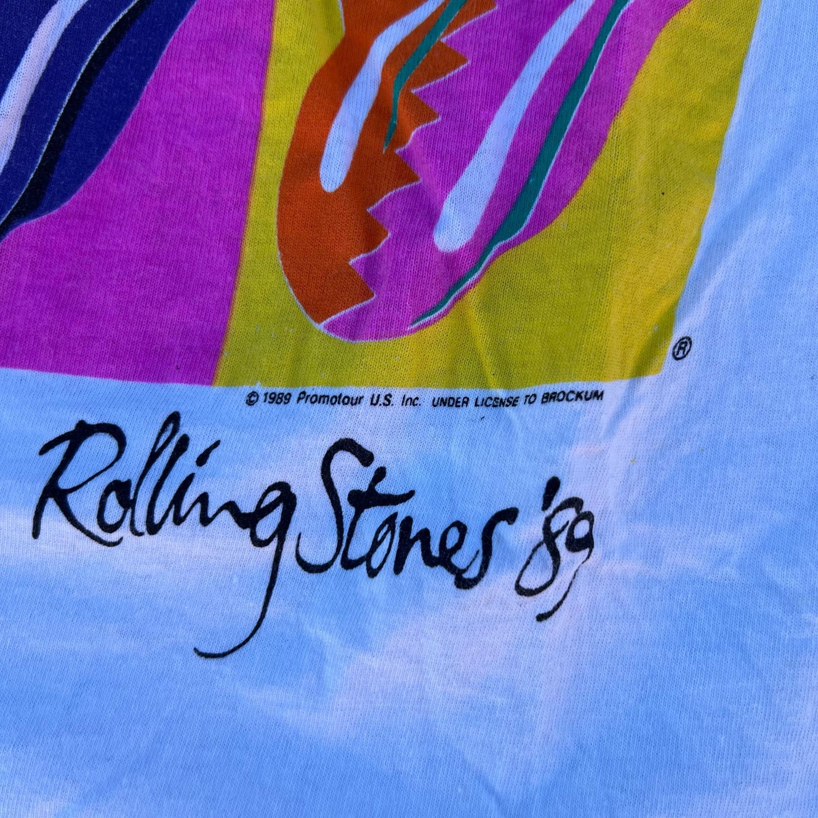 Fruit Of The Loom Vintage 1989 Rolling Stones Tour T-Shirt Art Tongue USA L Size US L / EU 52-54 / 3 - 3 Thumbnail