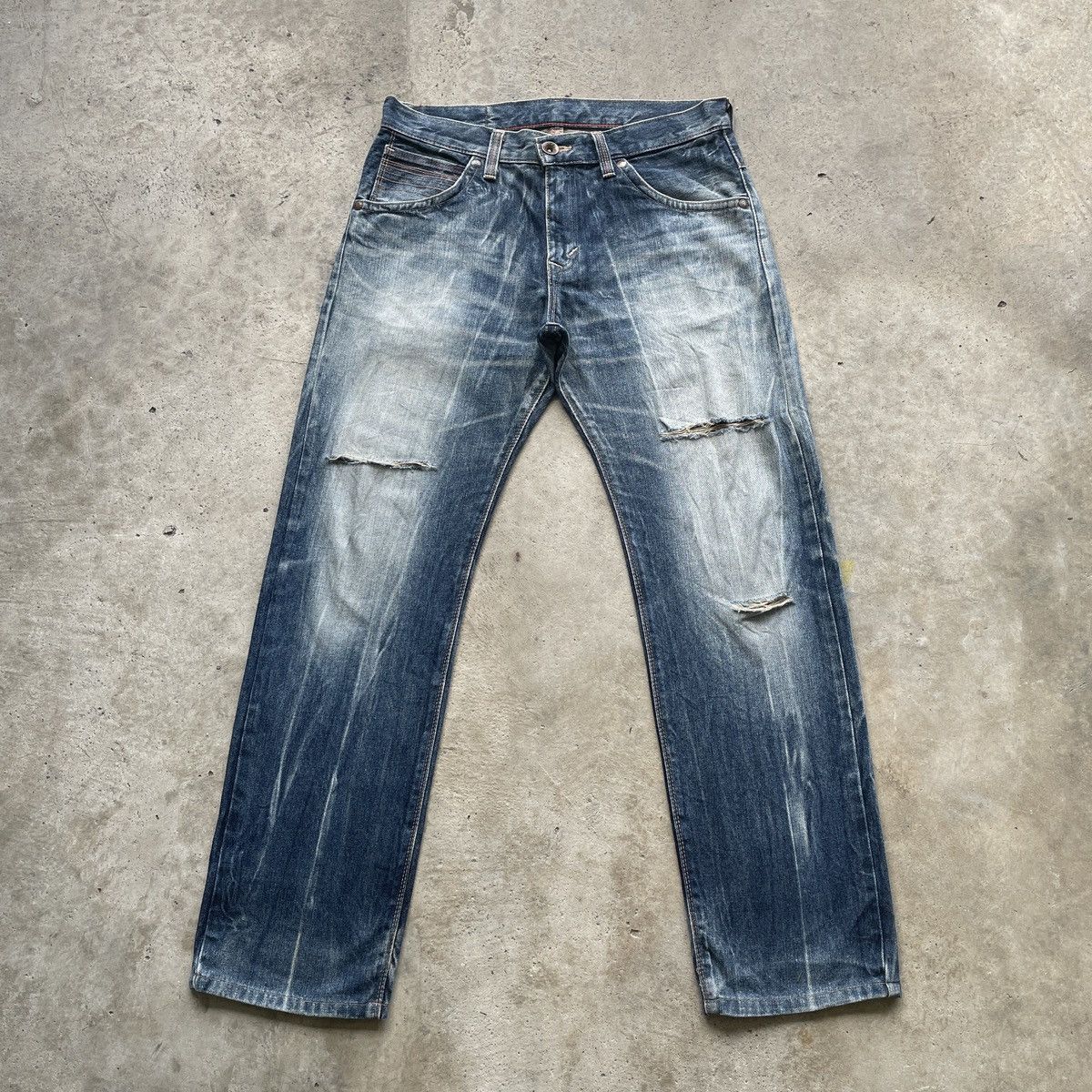 Edwin W34x31.5 Vintage Edwin Distressed Denim Faded Jeans Pants Size US 34 / EU 50 - 1 Thumbnail