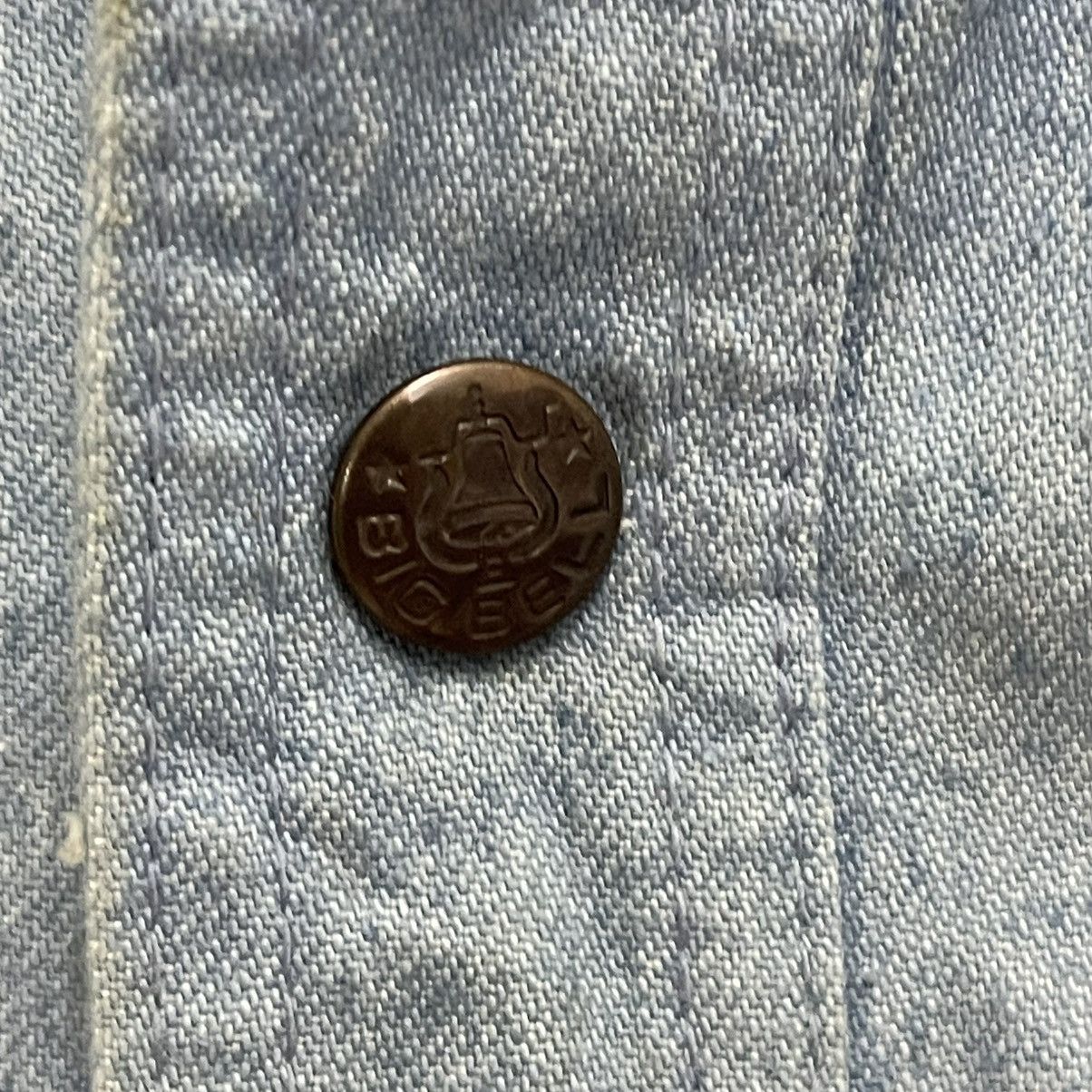 Japanese Brand Vintage 80s Big Bell Made In Japan Shortsleeve Chore Denim Size US S / EU 44-46 / 1 - 5 Thumbnail