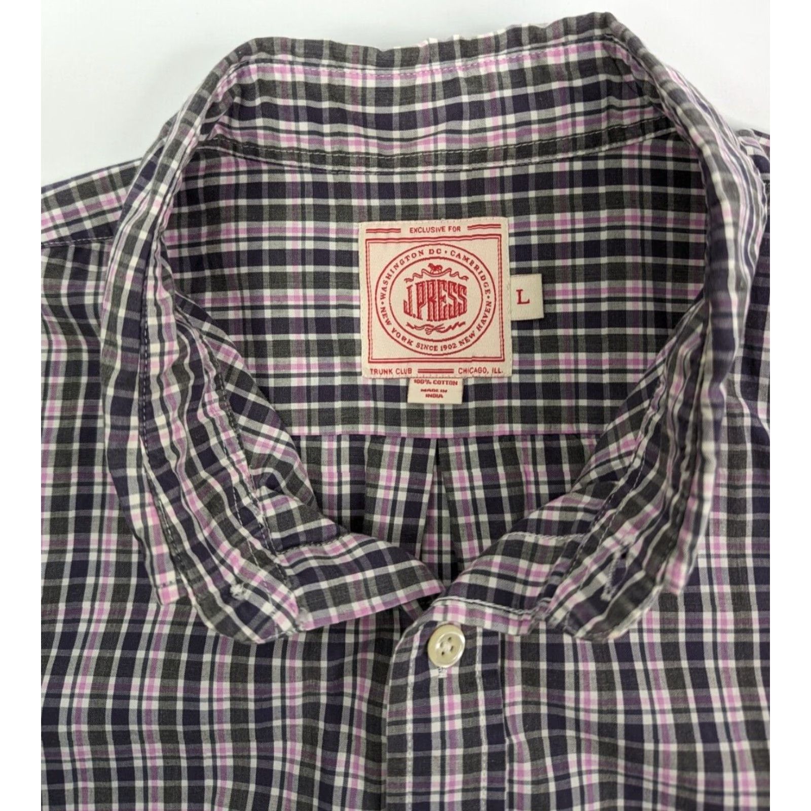 Vintage J Press Checkered Pink Plaid Button Down Long Sleeve Shirt Men’s Large Preppy Size US L / EU 52-54 / 3 - 7 Thumbnail