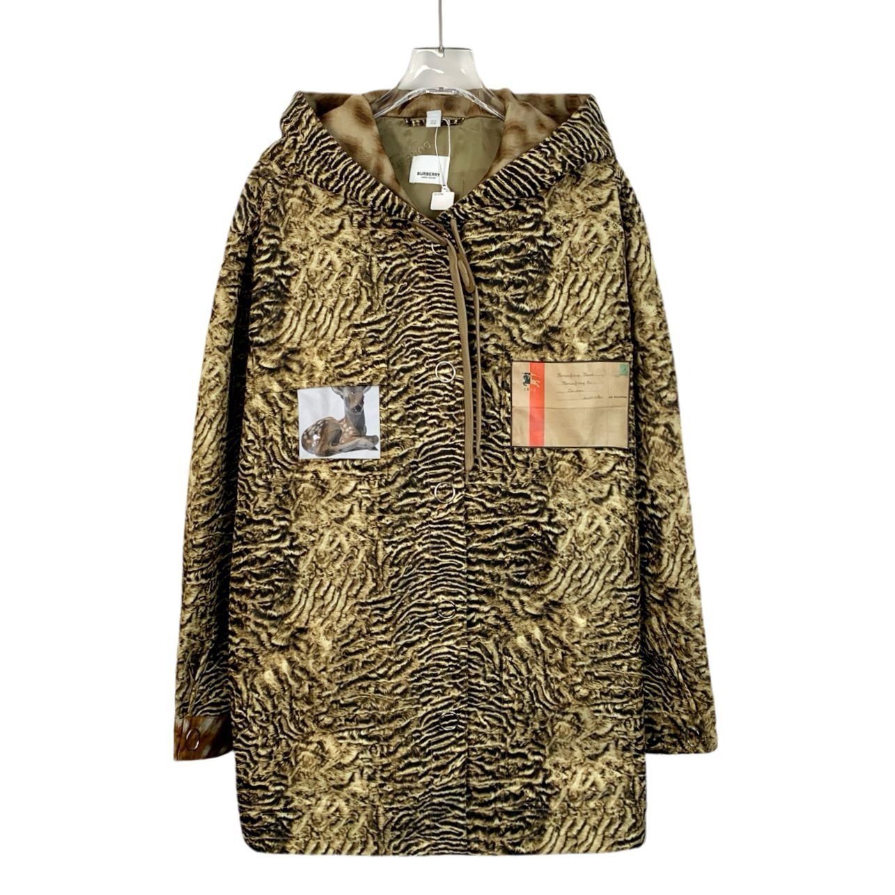 Burberry Burberry Animal Print Hooded Coat With Deer Patch Size L / US 10 / IT 46 - 1 Thumbnail