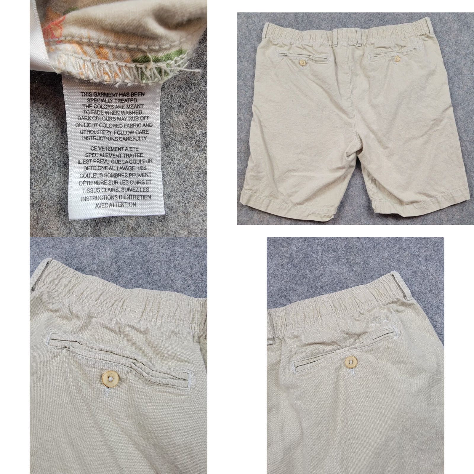 Tommy Bahama Tommy Bahama Shorts Mens XL Brown 9.5'' Inseam Linen Plend Casual Beach Vacation Bermuda Flat Front Pockets Drawstring Logo Zip Machine Washable Size US 36 / EU 52 - 8 Thumbnail