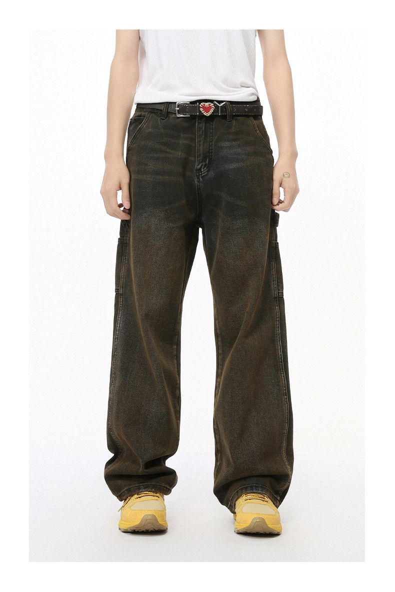 Japanese Brand × Jean American high street retro distressed cargo straight jeans Size US 32 / EU 48 - 2 Thumbnail