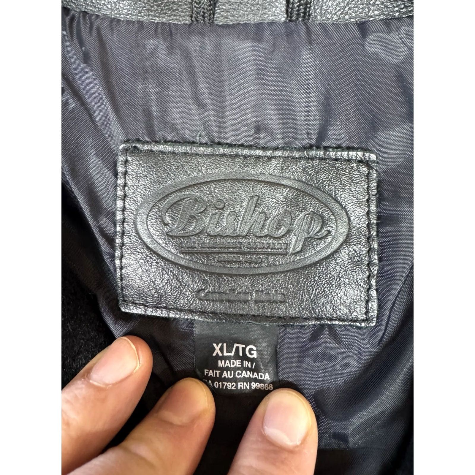 Vintage VINTAGE AOL America Online Bishop Wool Leather Embroidered Bomber Jacket Black Adult XL 90s Mens Size US XL / EU 56 / 4 - 4 Thumbnail