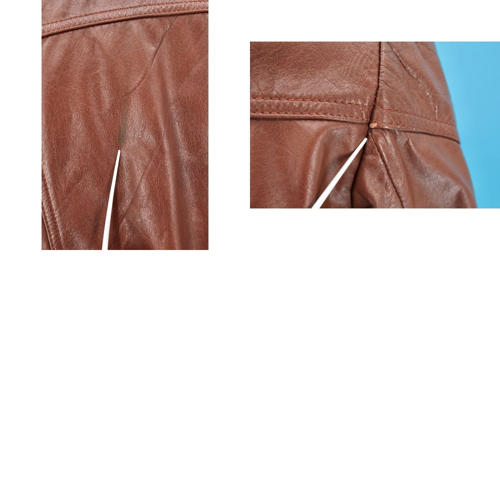 Vintage VINTAGE Richman Jacket 70s Leather Mens Sz 44 Brown 1970s Disco Western Size US S / EU 44-46 / 1 - 11 Thumbnail