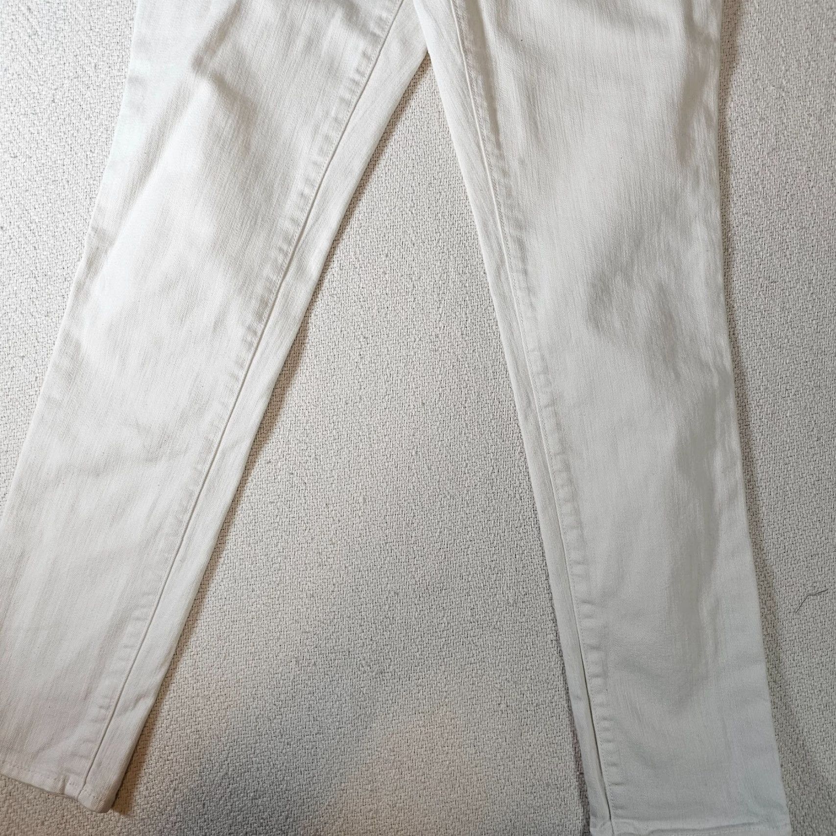 Loft Ann Taylor LOFT White Jeans - Boyfriend Slim Leg - Size 4 - Stretch - Women Size 29" - 2 Thumbnail