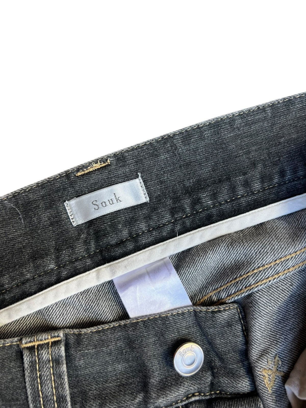 Vintage Souk Japan Ripped Distressed Denim Flare Jeans Size US 32 / EU 48 - 7 Thumbnail