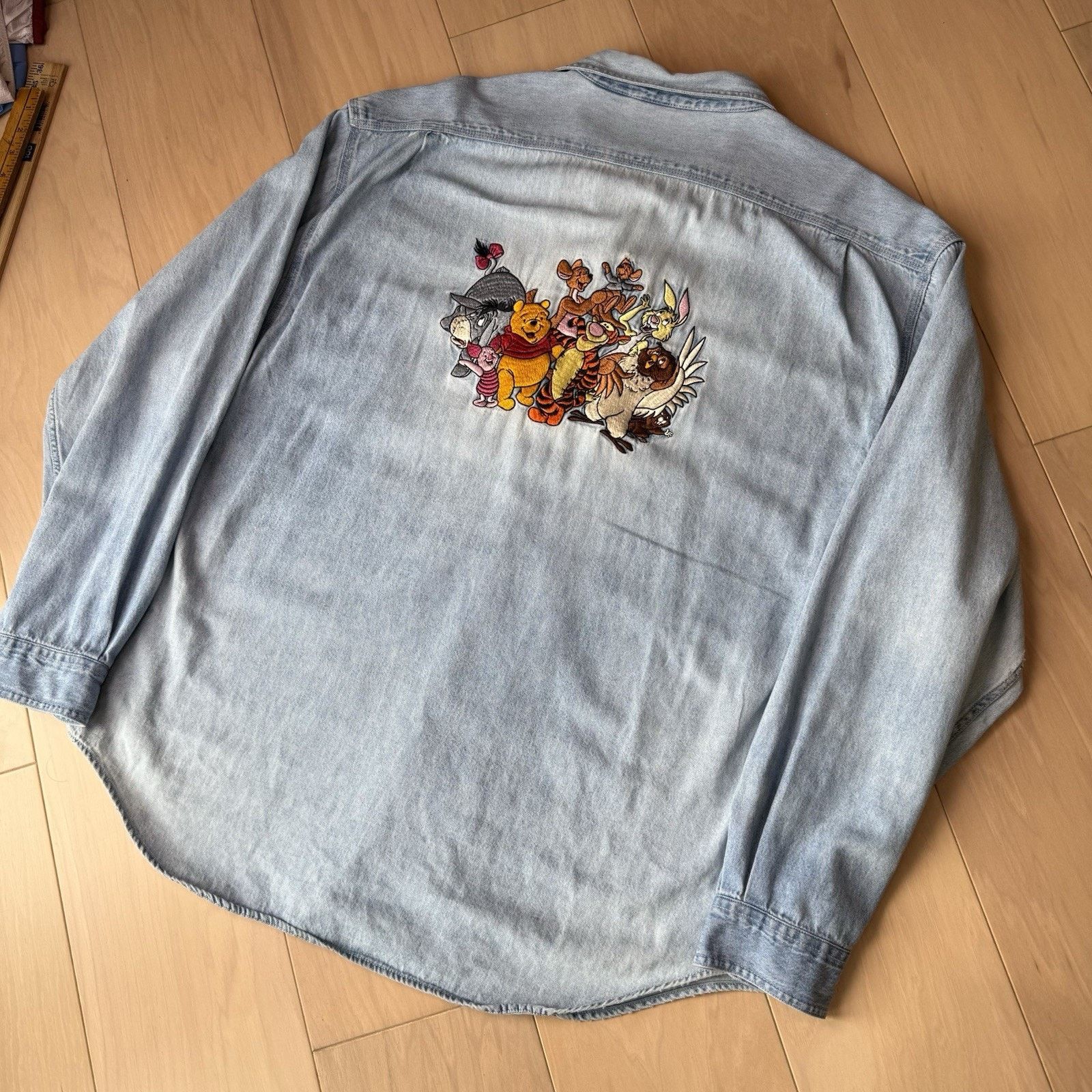 Disney Vintage Winnie the Pooh Shirt 2XL Blue Long Sleeve Button Up Size US XXL / EU 58 / 5 - 10 Thumbnail
