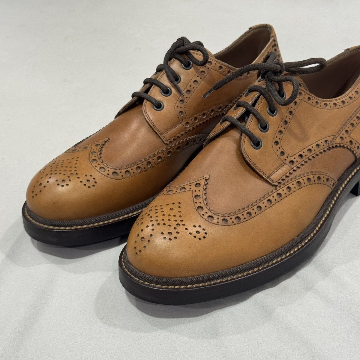 Brunello Cucinelli Brunello Cucinelli Wingtip Brogue Leather Shoes – Brown 🔥 Size US 10.5 / EU 43-44 - 11 Thumbnail