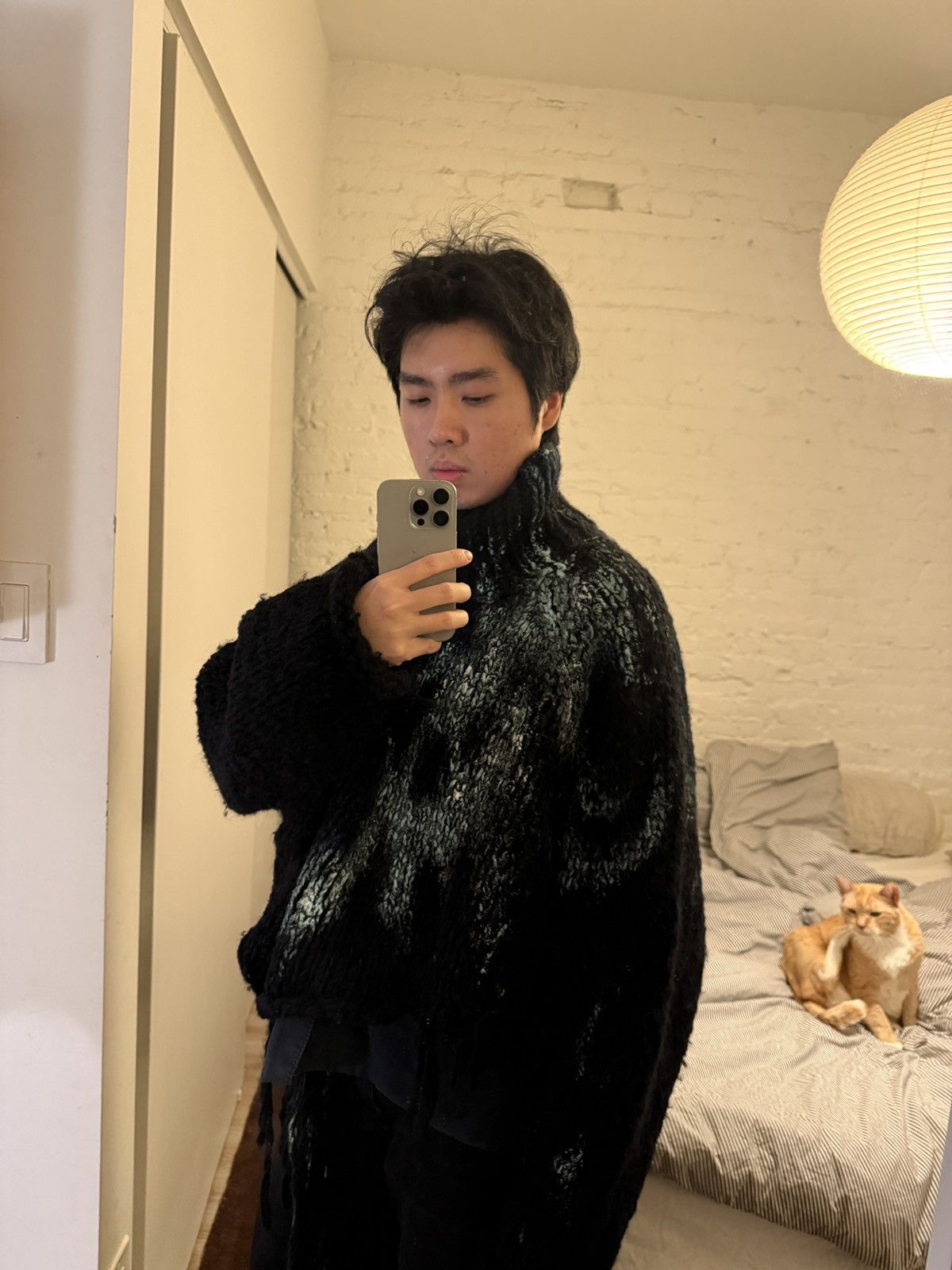 Yohji Yamamoto [FINAL DROP] Yohji Yammamoto Pour Homme Painted Knit AW20 Size US L / EU 52-54 / 3 - 8 Thumbnail