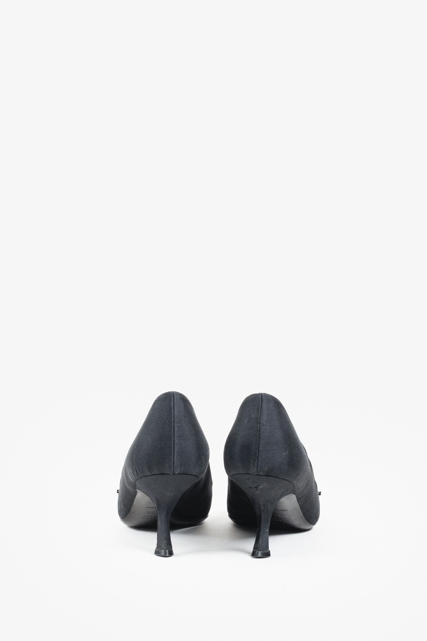 Prada Prada Black Embellished Comma Kitten Heel Pump Size US 10 / IT 40 - 4 Thumbnail