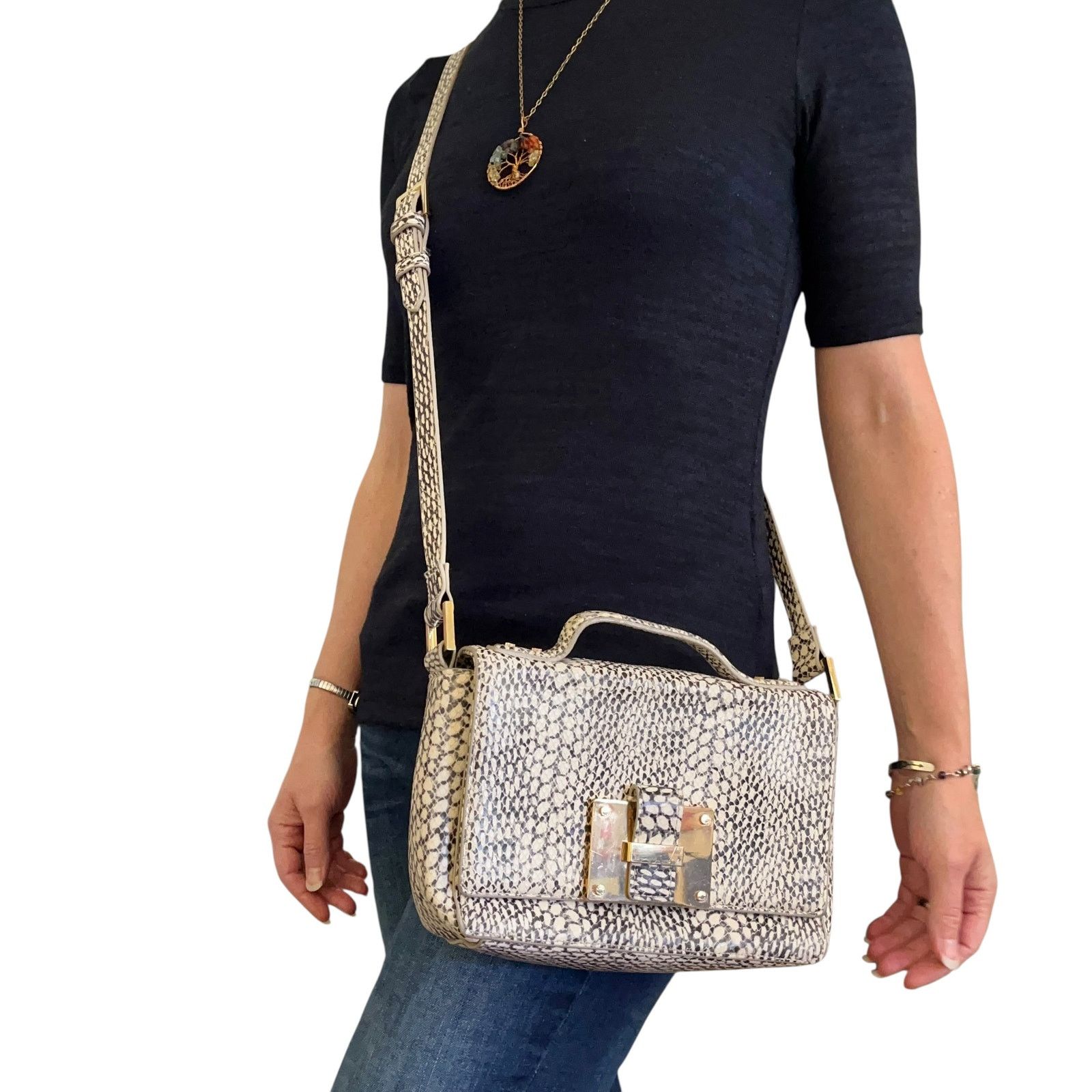 Other India Hicks Lady P Snake Print Leather Handbag Crossbody Size ONE SIZE - 2 Thumbnail