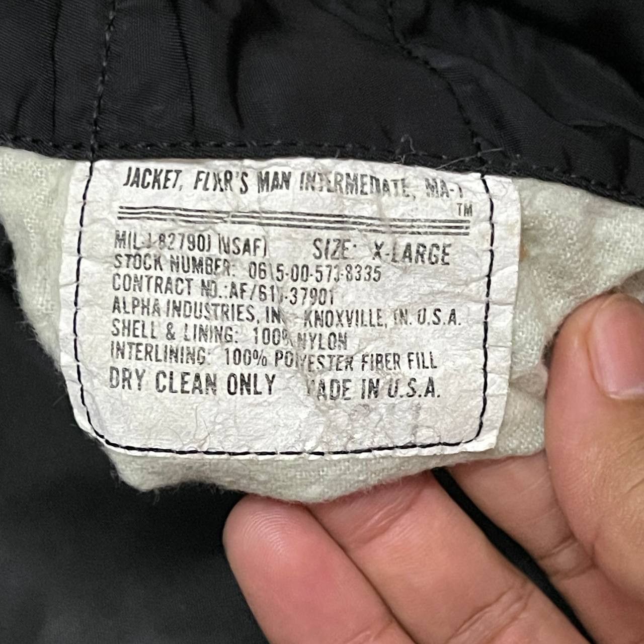 Alpha Industries Vintage Alpha Industries Ma 1 Bomber Jacket Military Black Size US XL / EU 56 / 4 - 8 Thumbnail