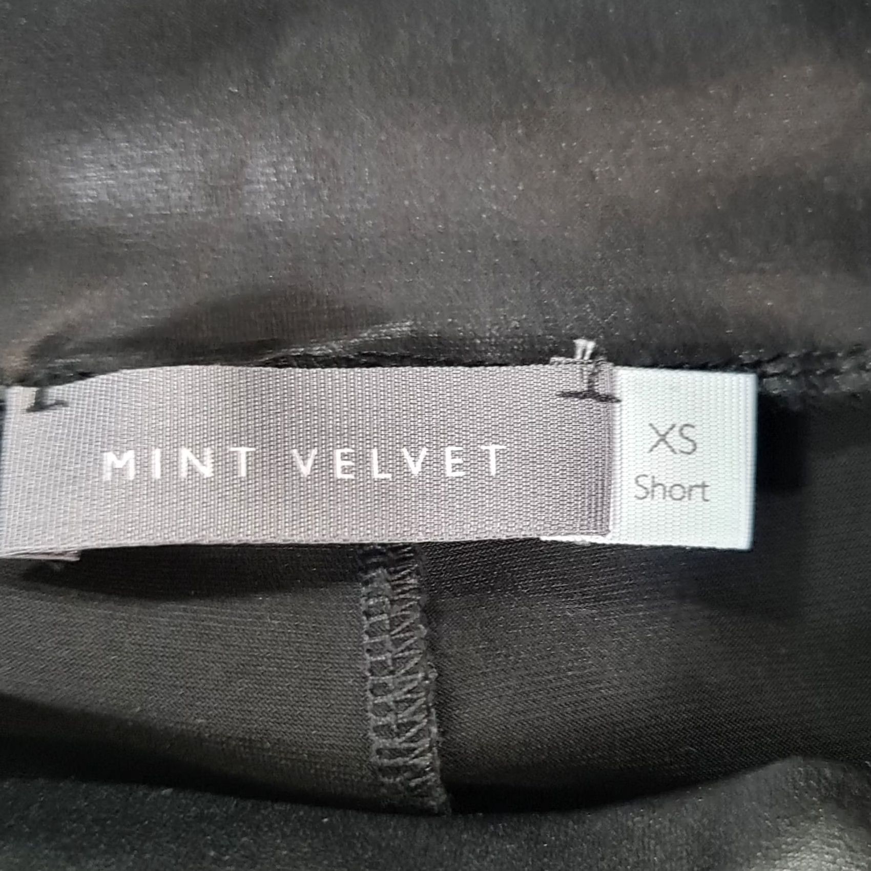 Vintage Mint Velvet Leggings Womens XS Black Polyester High Rise Ankle Elastic Waist Stretch Size 26" / US 2 / IT 38 - 3 Thumbnail