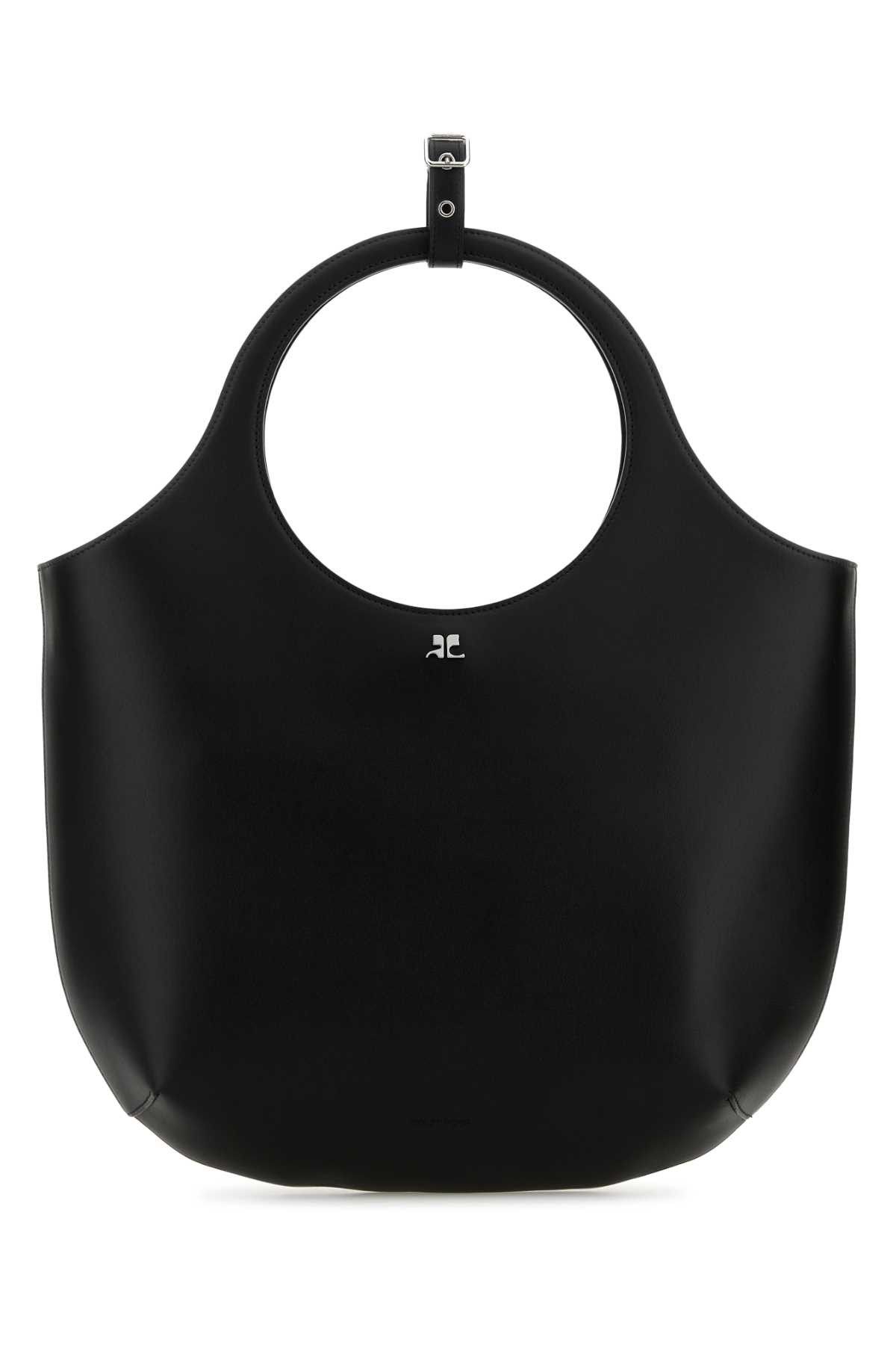 Courreges Black Leather Medium Holy Handbag Size ONE SIZE - 1 Thumbnail
