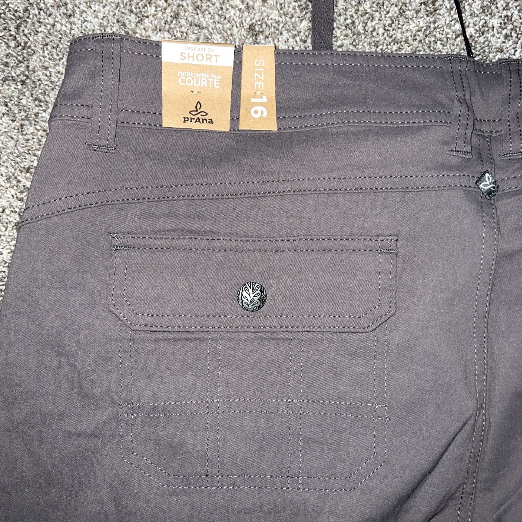 Prana prAna Women's Chino Pants Gray Size 16 Regular 30-Inch Inseam Size 38" / US 16 / IT 52 - 4 Thumbnail