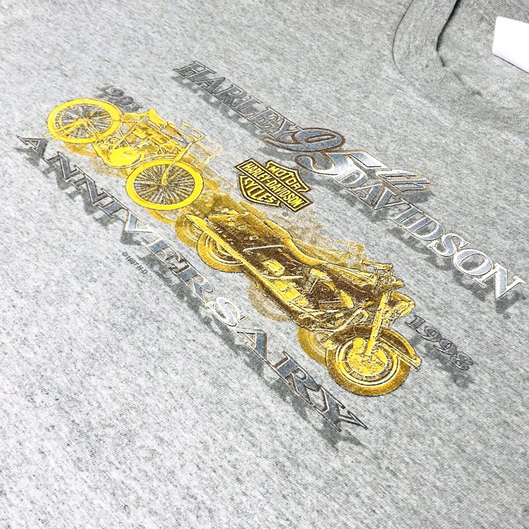 Harley Davidson VINTAGE Harley-Davidson Men Gray 94th Anniversary Motorcycle Graphic T-Shirt XL Size US XL / EU 56 / 4 - 5 Thumbnail