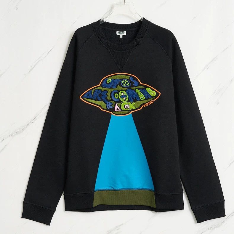 Kenzo KENZO Men's UFO Art Design thin fleece hoodie Size US XL / EU 56 / 4 - 1 Thumbnail