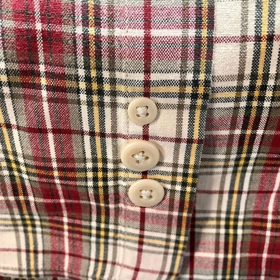 Abercrombie & Fitch VINTAGE Abercrombie & Fitch BIGGEST SHIRT Button Down L Tan Red Plaid Mens Y2K Size US L / EU 52-54 / 3 - 6 Thumbnail