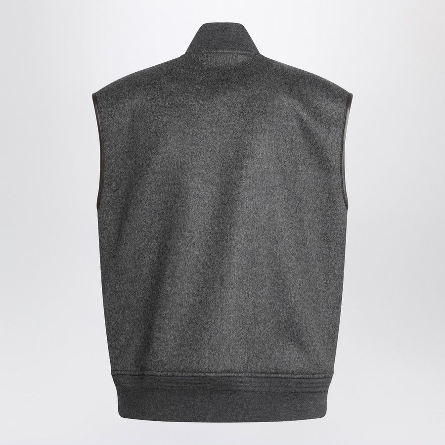Bottega Veneta o1d2blof0825 Wool Zip-up Vest in Gray Size US M / EU 48-50 / 2 - 2 Thumbnail