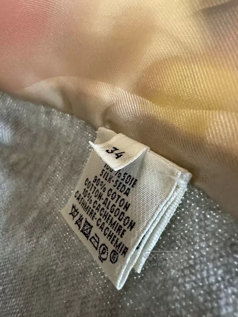 Hermes Hermes Silk cashmere pieced irregular short-sleeve top Size XXS / US 00 / IT 34 - 4 Thumbnail