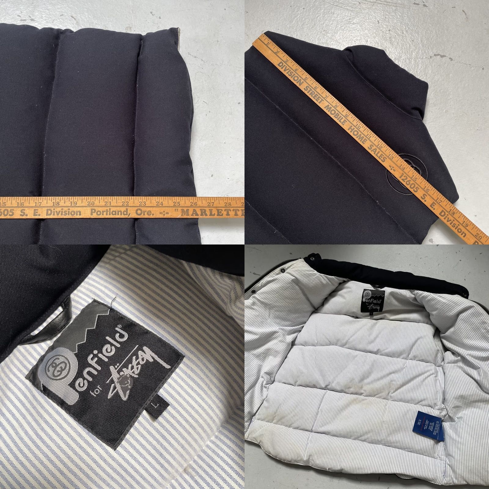Penfield VINTAGE Stussy x Penfield Puffer Vest L Black Unisex Adults 90s Y2K Street Fashion Skateboarding City Outdoor Collaboration Vest Size US L / EU 52-54 / 3 - 8 Thumbnail