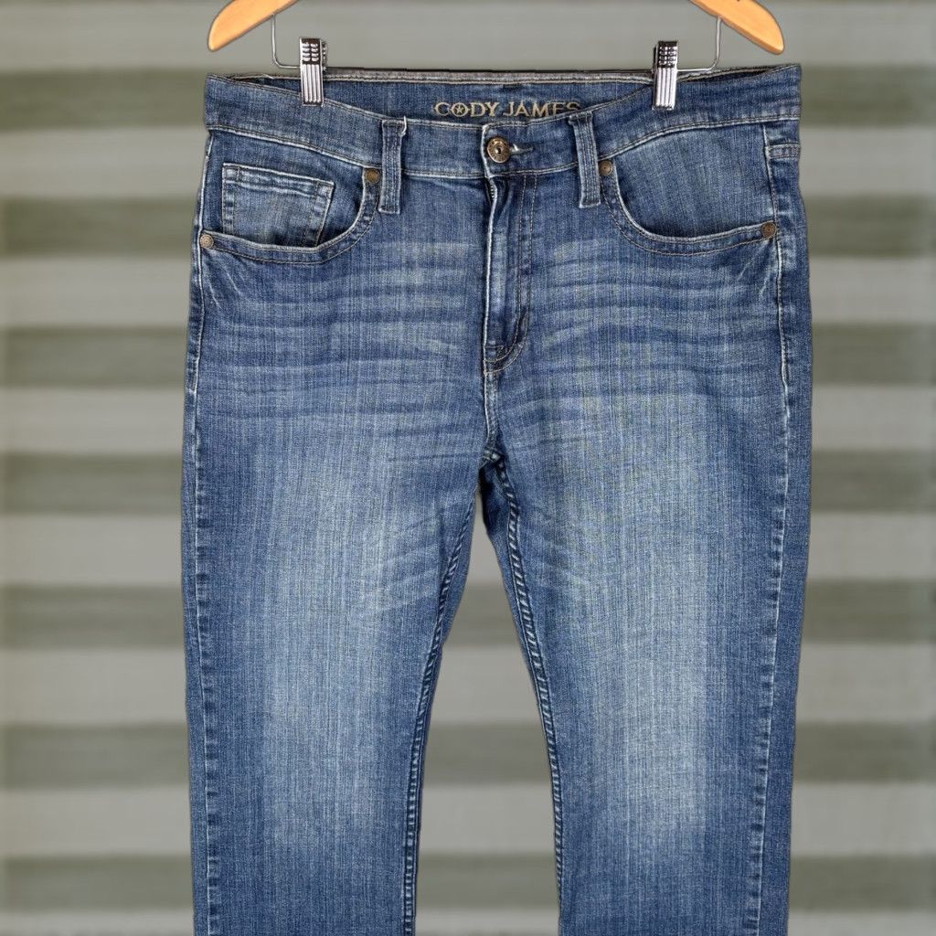 Cody James Cody James Jeans Mens 34x34 Blue Slim Fit Western Cowboy Stretch Jeans Regular Size 34 Mens Size US 34 / EU 50 - 1 Thumbnail