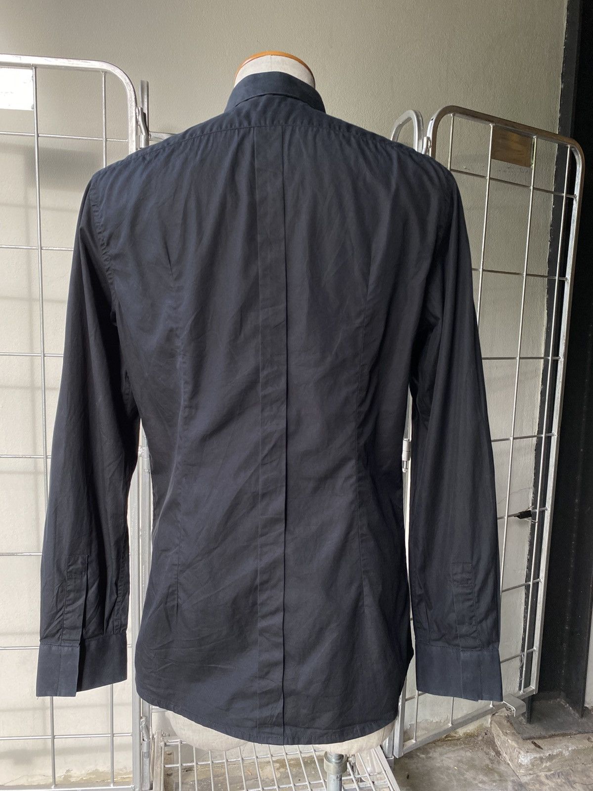 Dolce & Gabbana DOLCE & GABBANA Men black long-sleeved shirt, formal style Size US XXS / EU 40 - 15 Thumbnail