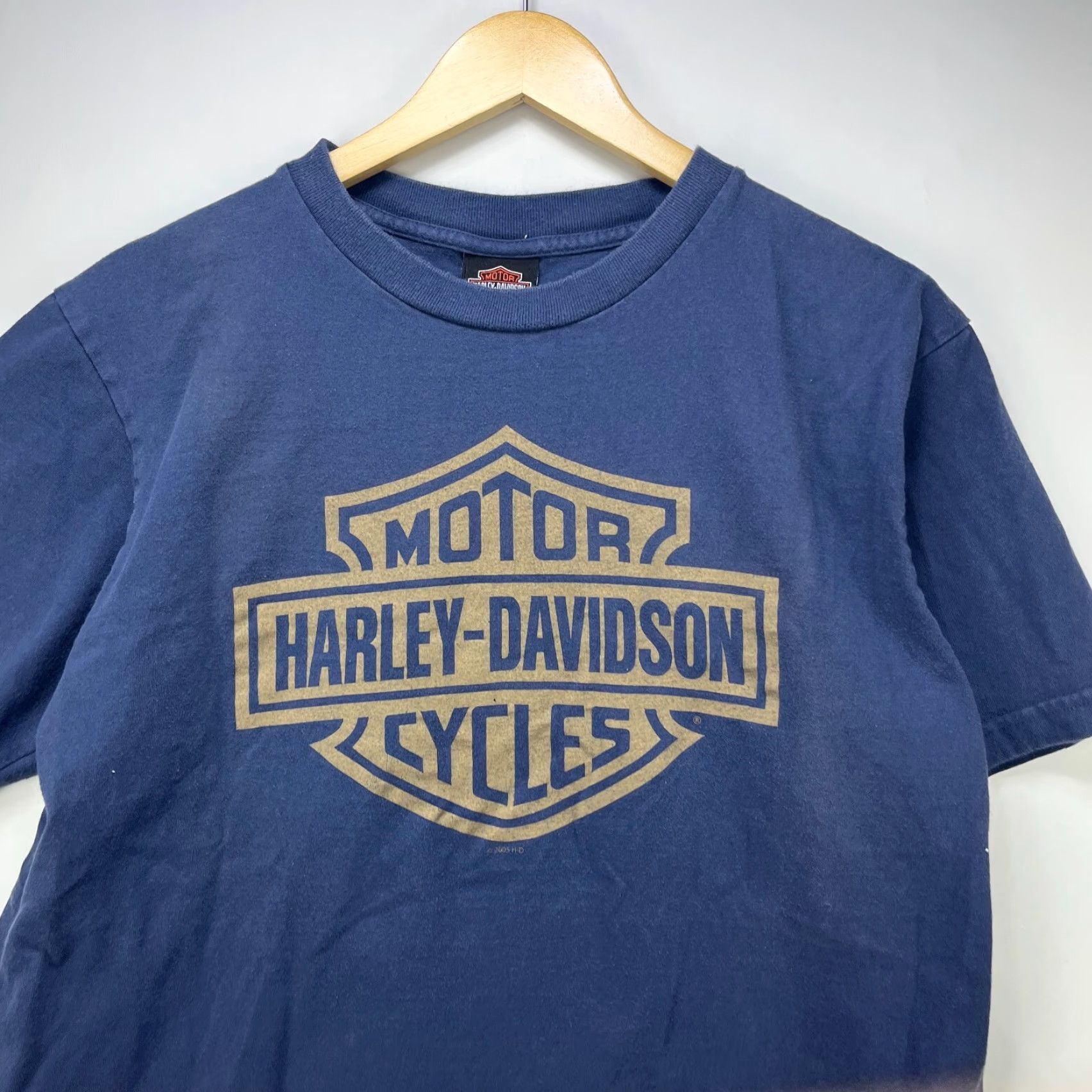 Harley Davidson VINTAGE Harley-Davidson T-Shirt Mens L Blue 90s Eagle Pompano Beach Florida USA Size US L / EU 52-54 / 3 - 5 Thumbnail