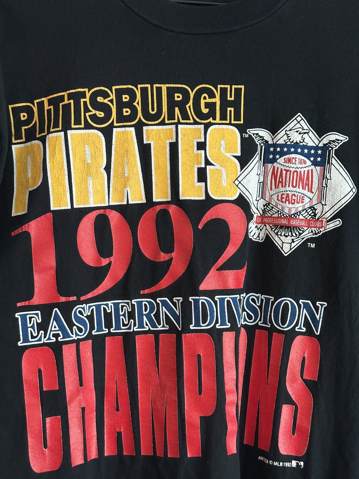 MLB Vintage MLB Pittsburgh Pirates 1992 Division Champs T Shirt Size US L / EU 52-54 / 3 - 3 Thumbnail