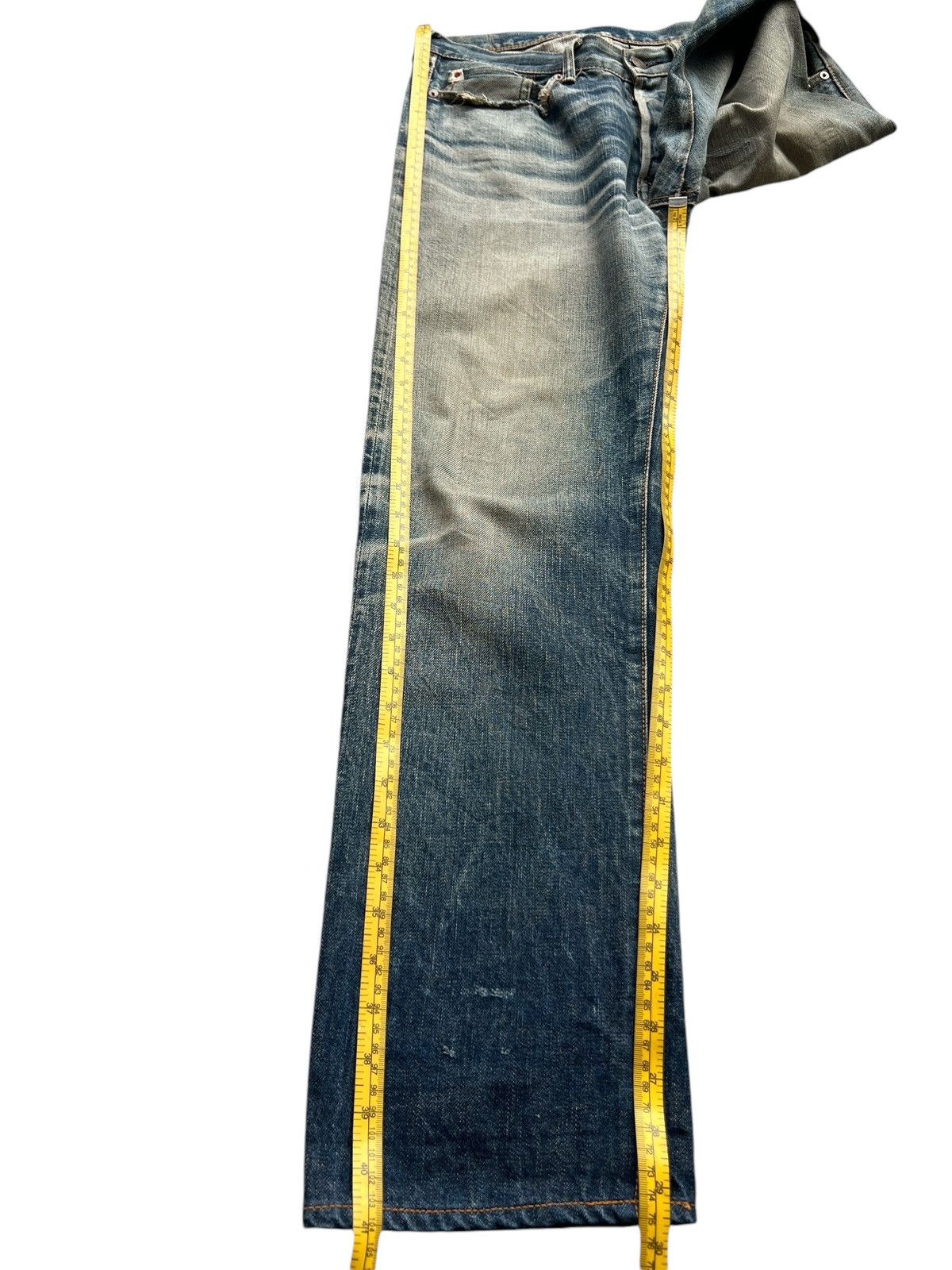 45rpm Vintage 45RPM Distressed Selvedge Mudwash Denim Jeans 32x29 Size US 32 / EU 48 - 15 Thumbnail