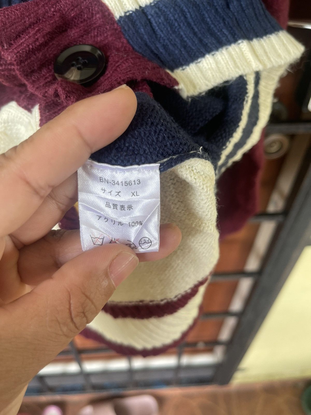 Aran Sweater Market × Japanese Brand Rare design BACK NUMBER KNIT SWEATER Size US XL / EU 56 / 4 - 10 Thumbnail