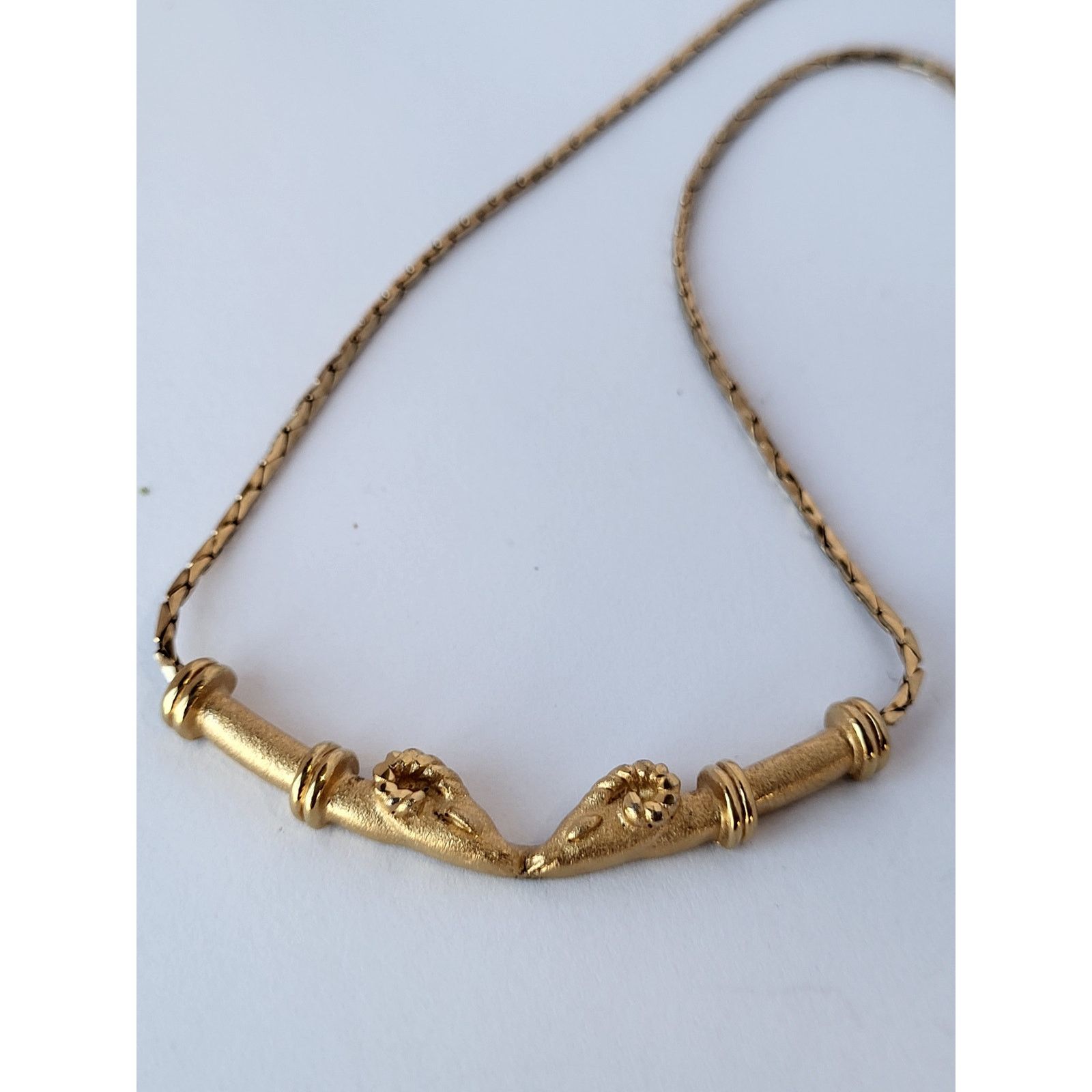 Monet Monet Etruscan Cobra Chain Vintage 2 Rams Heads Signed 1970s Size ONE SIZE - 10 Thumbnail