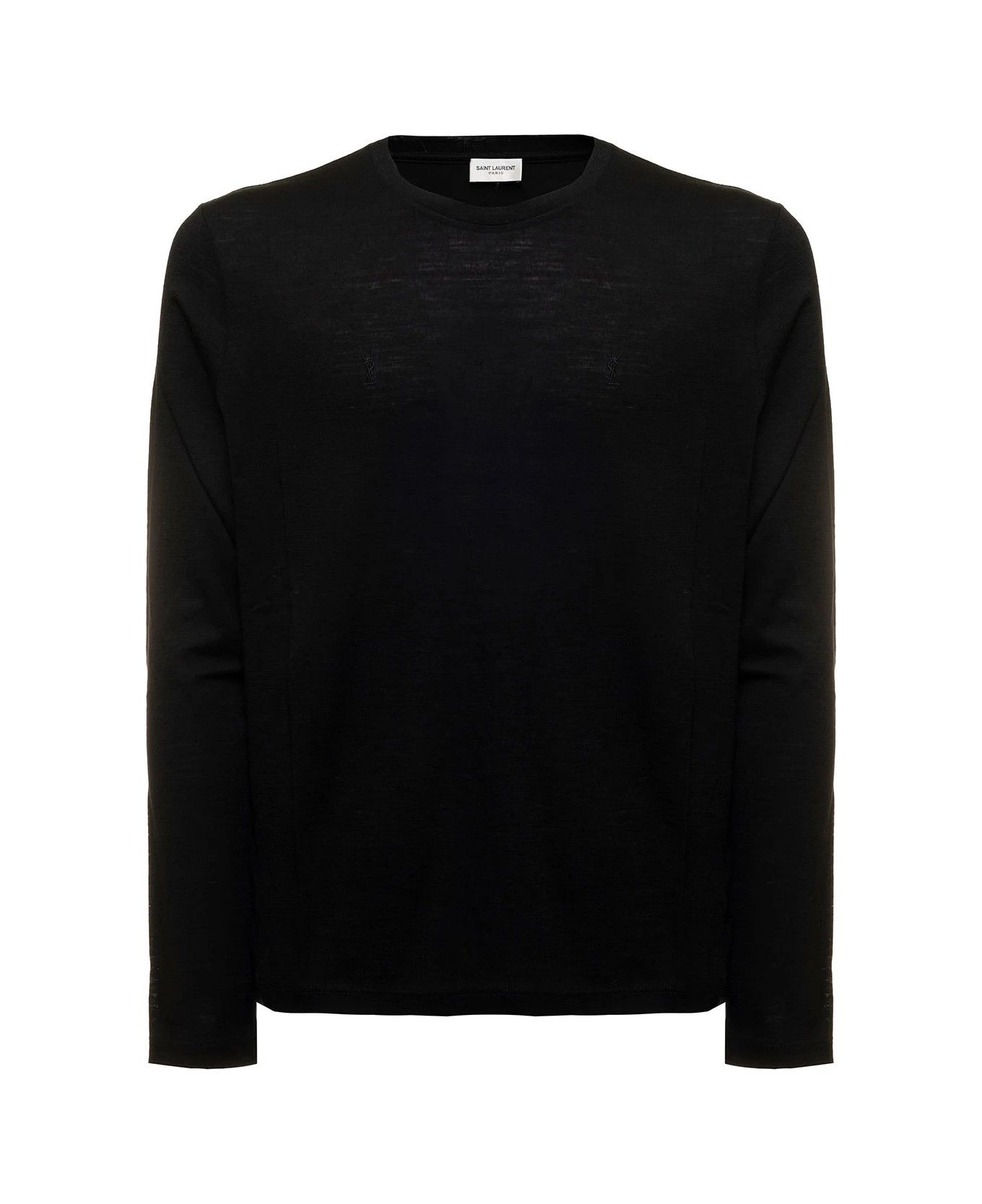 Saint Laurent Paris o1bcso1str0426 Maglia Girocollo Con in Black Size US S / EU 44-46 / 1 - 1 Thumbnail
