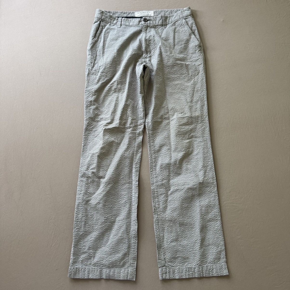 Old Navy Vintage Old Navy Grey Straight Seersucker Pant Trousers Size US 30 / EU 46 - 1 Thumbnail